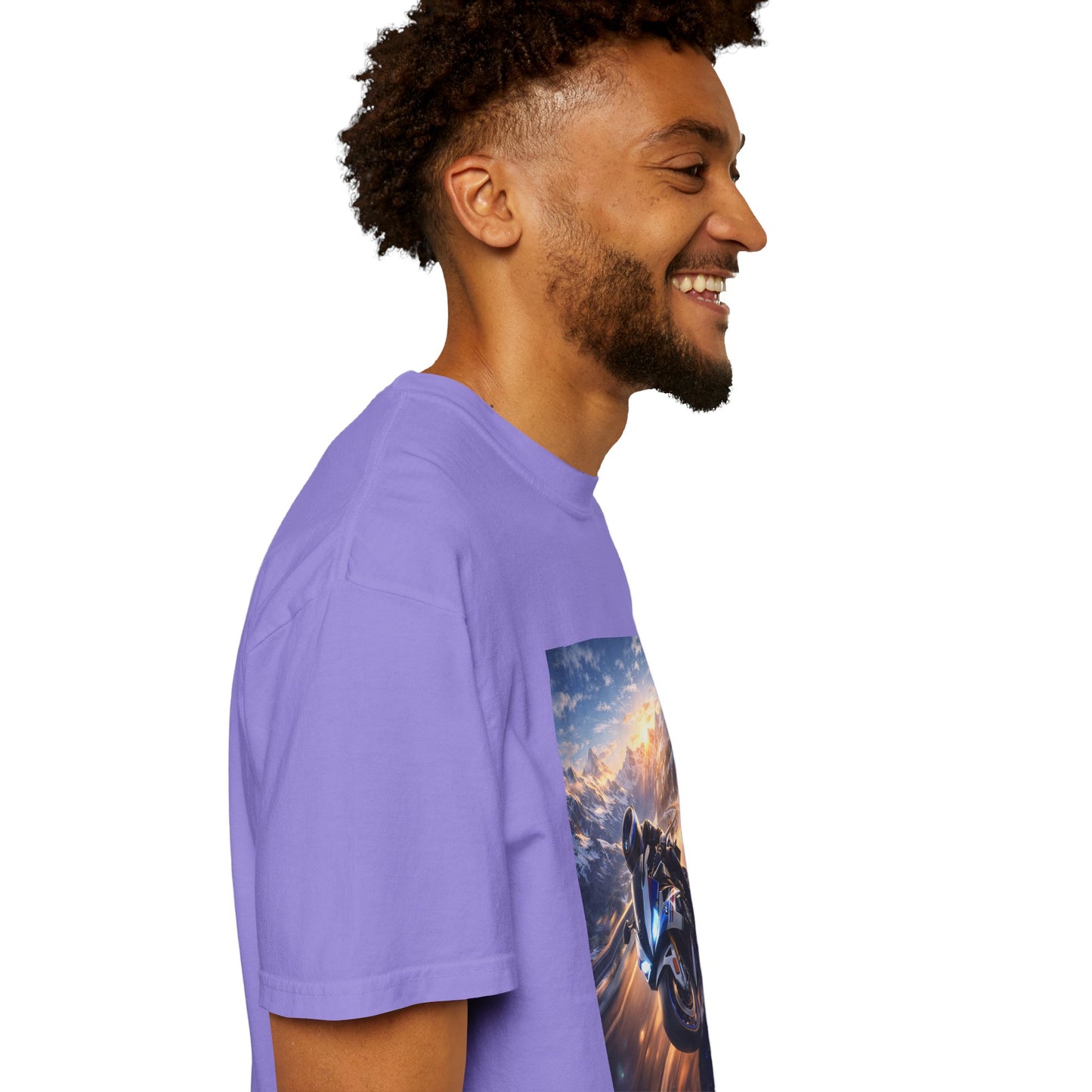 BMW S1000RR ALPINE GHOST RIDE - T‑Shirt — Sportbike Skyline Graphic Tee