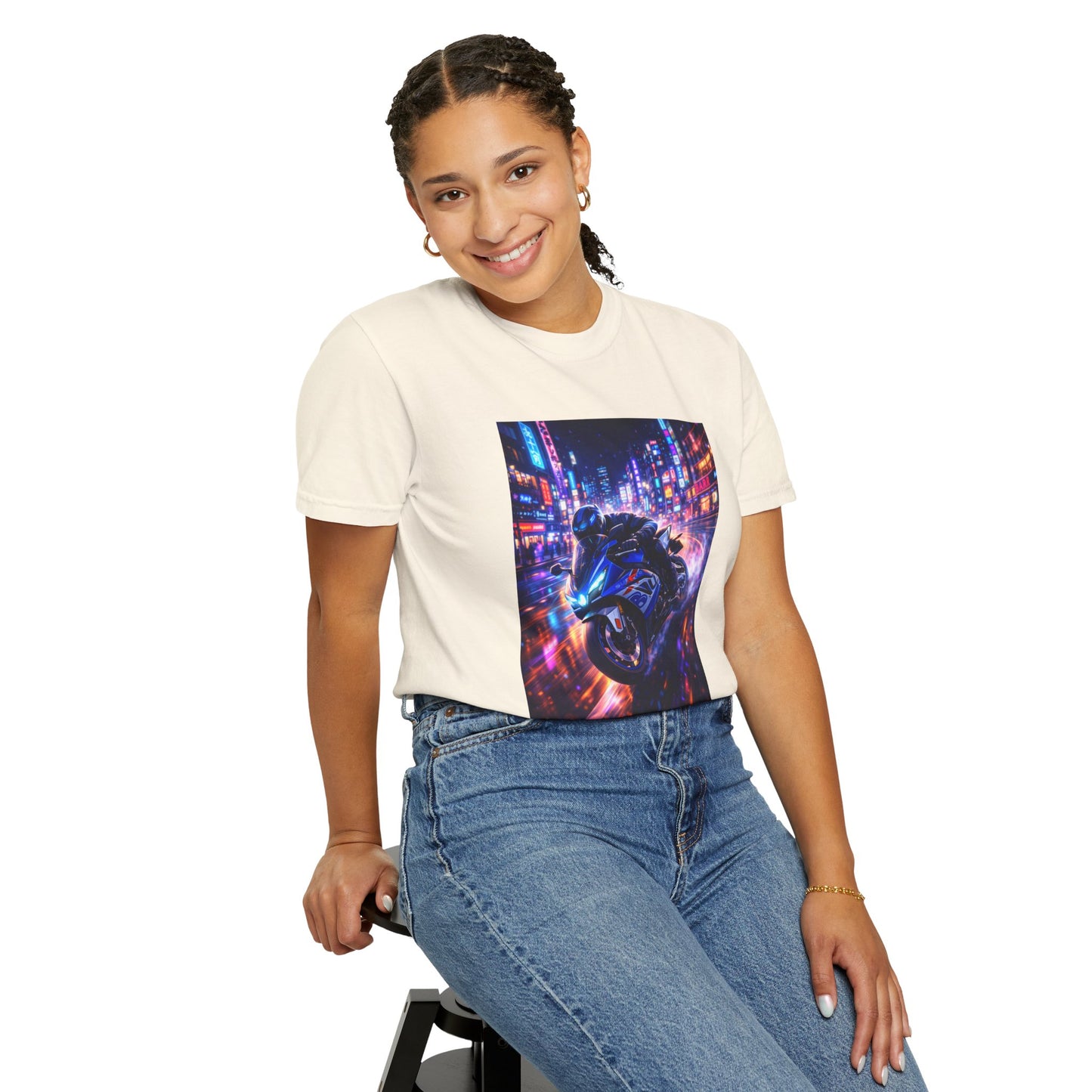 Suzuki GSX-R1000-NEON NIGHT RUN -  T-Shirt — Neon Night Rider Graphic Tee