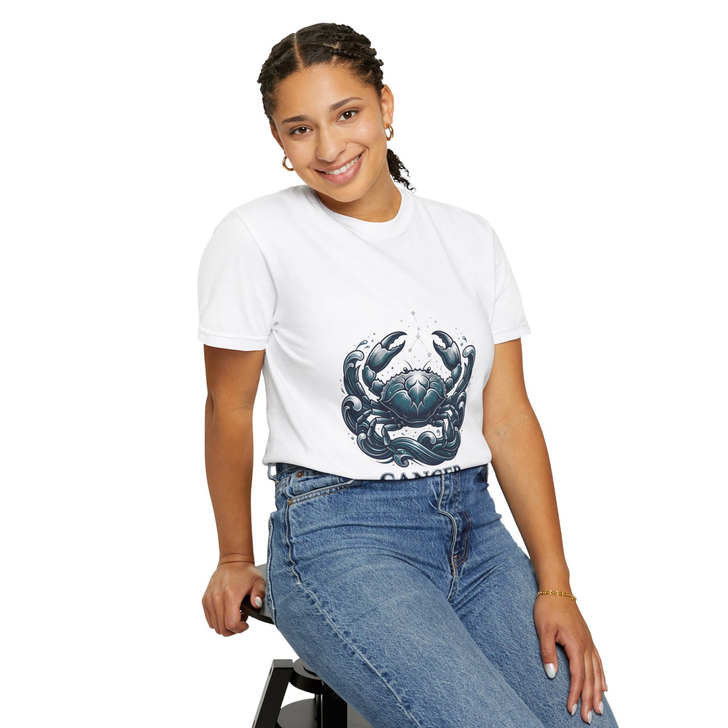Cancer Zodiac T-Shirt — Stylized Crab Astrological Tee