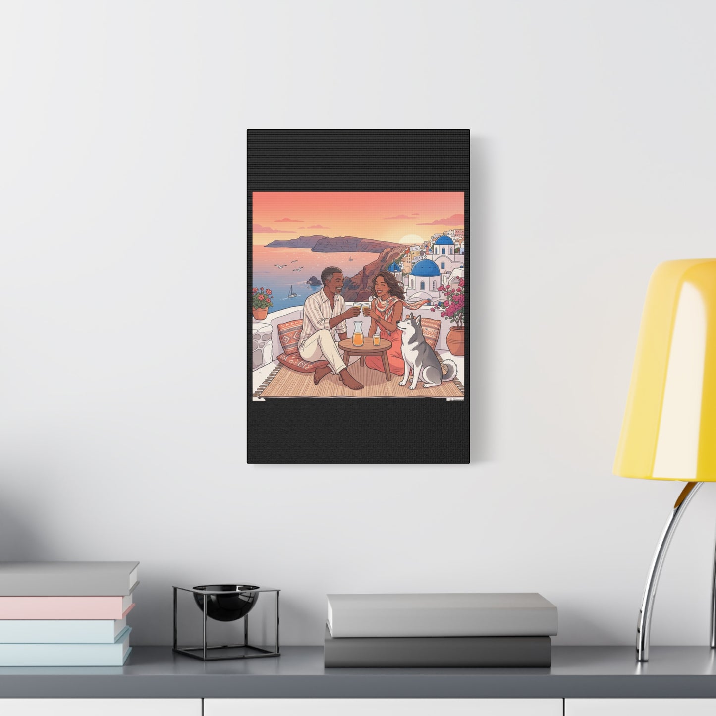 Santorini, Greece – “Sunset Serenade - Matte Canvas, Stretched, 1.25"