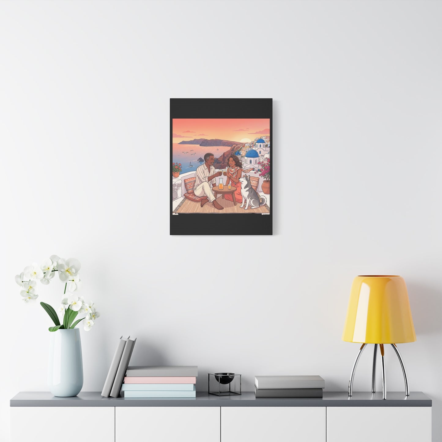 Santorini, Greece – “Sunset Serenade - Matte Canvas, Stretched, 1.25"