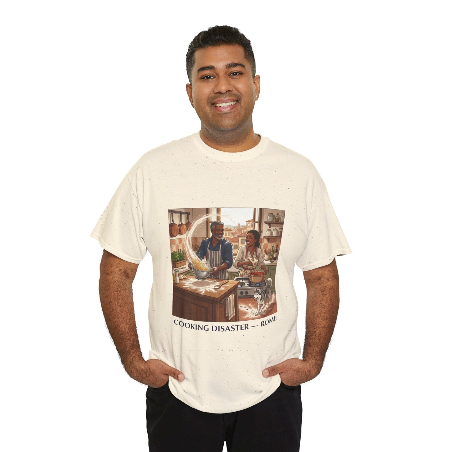 T-Shirt — 'Cooking Disaster — Rome' Illustrated Cooking Tee