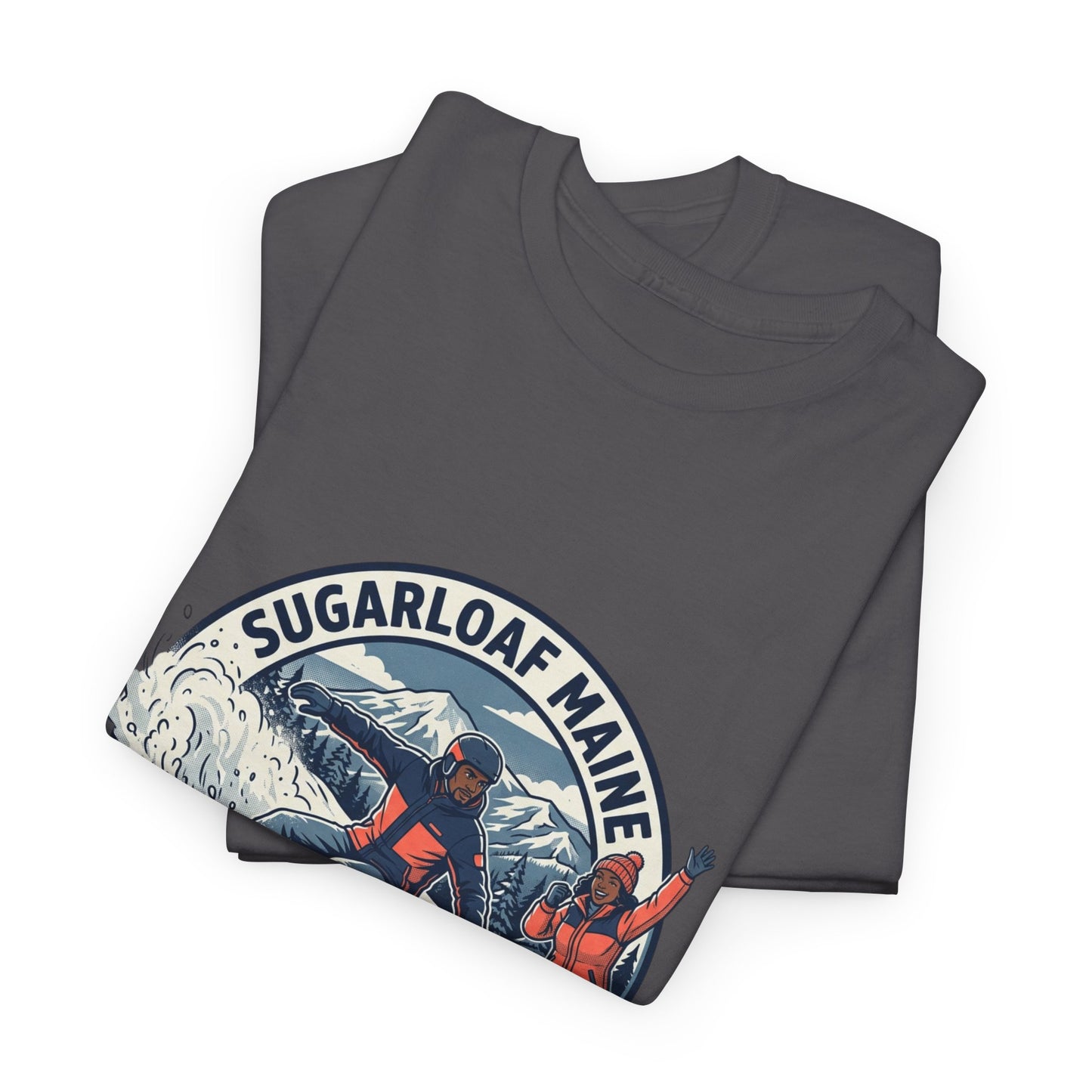 Sugarloaf Maine Snowboard & Ski T‑Shirt — Sugarloaf‑Carrabassett Valley Retro Graphic Tee