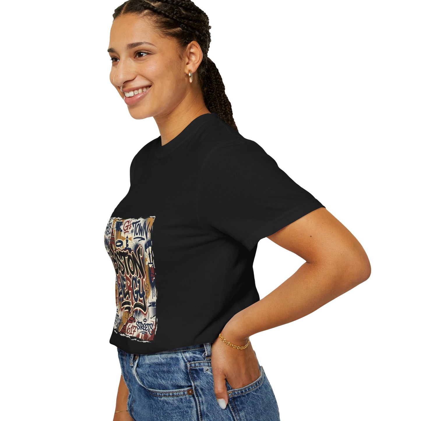 Boston Graffiti Tee — Urban Street Art T‑Shirt