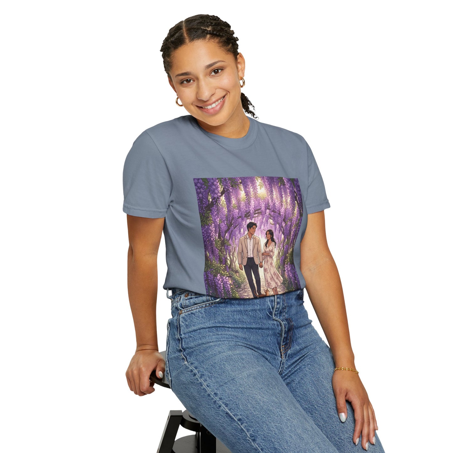 Spring of Us T-Shirt — Romantic Wisteria Couple Graphic Tee
