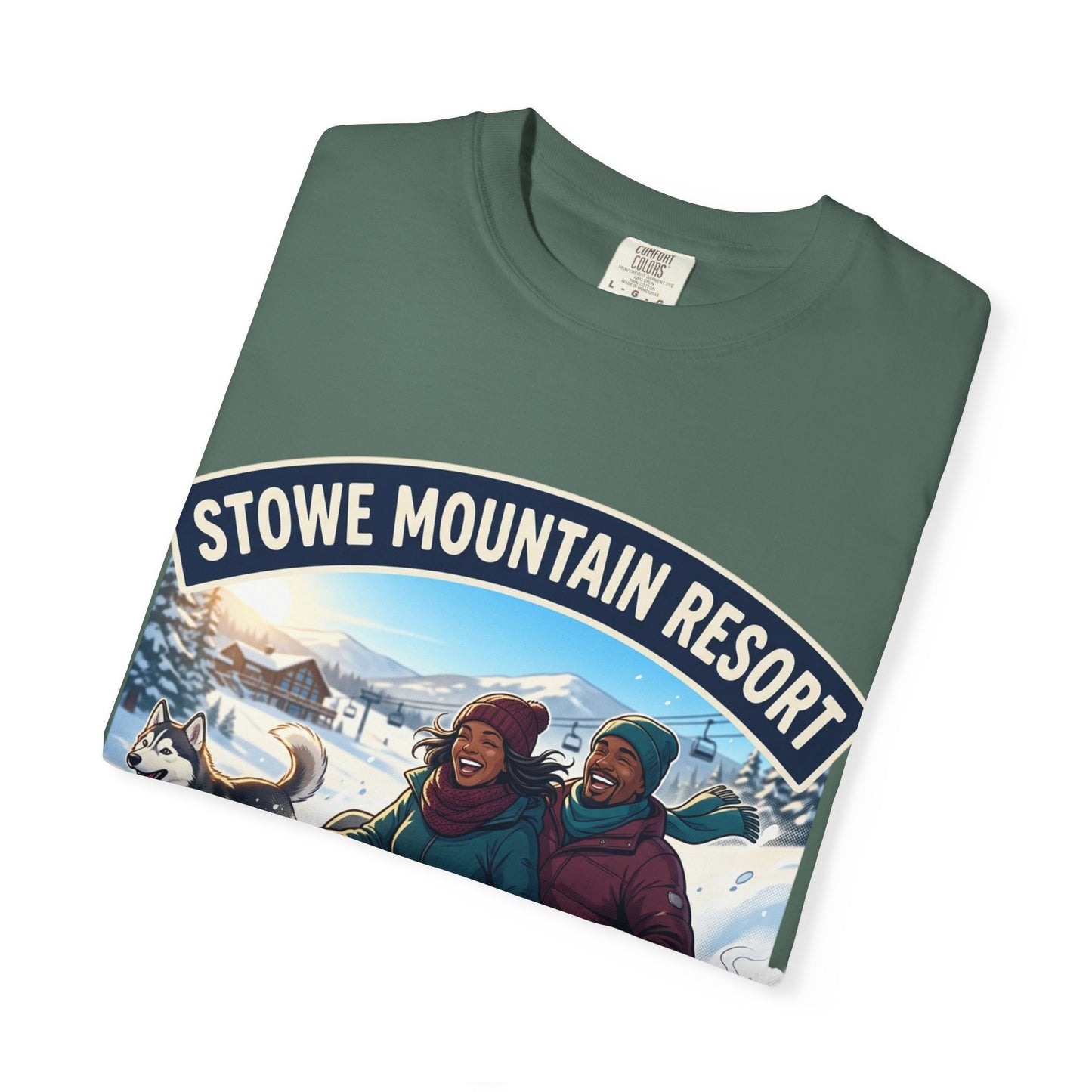 Stowe Mountain Resort Snow Tubing T-Shirt — "Vermont Joy" Winter Apparel