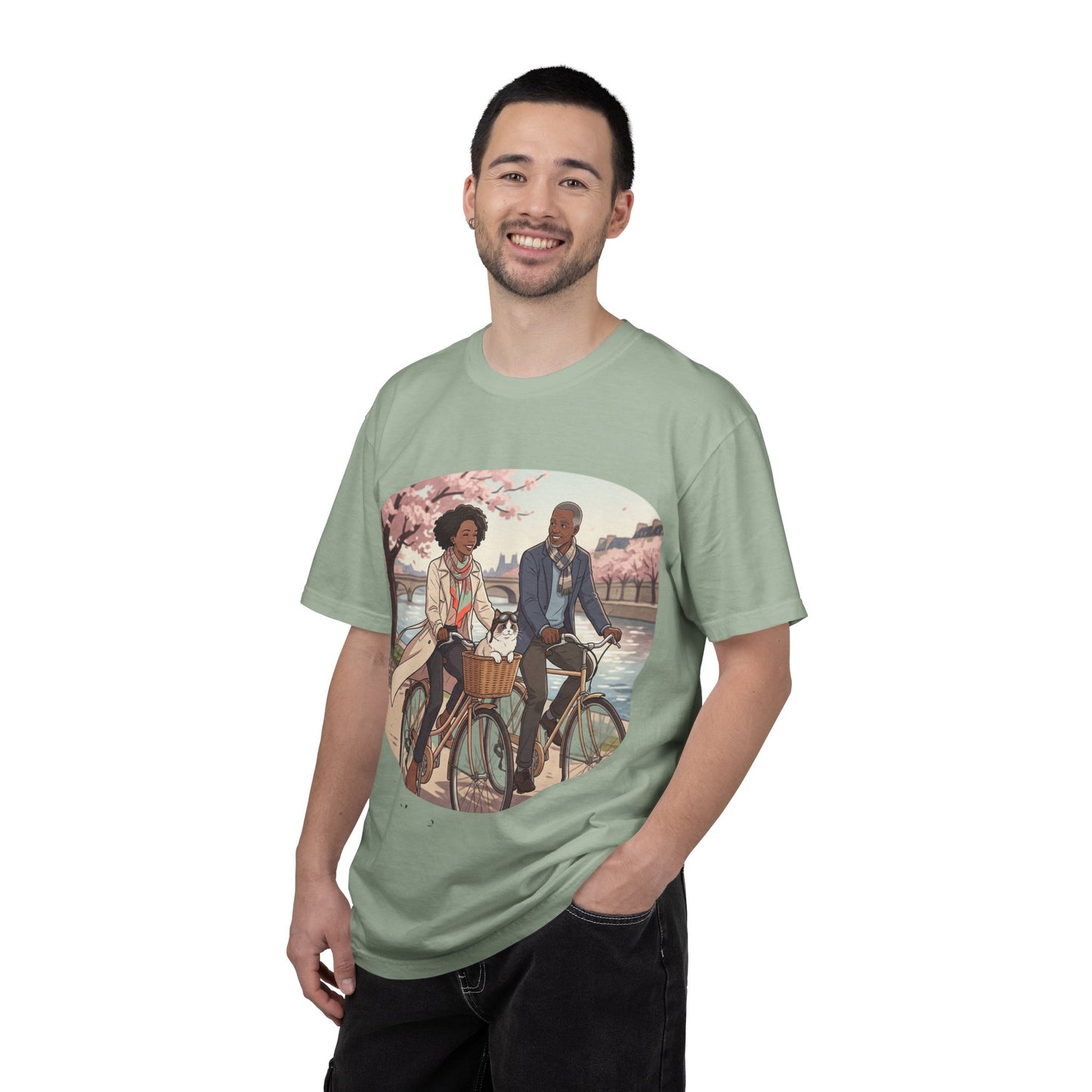 Couples Cherry Blossom Bike Ride T-Shirt