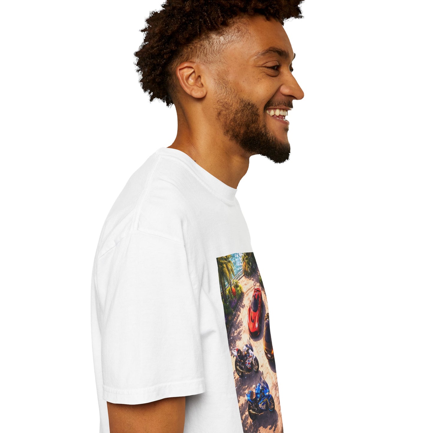 MULTI-VEHICLE - T-Shirt — Tropical Sports Cars & Motorbikes Print