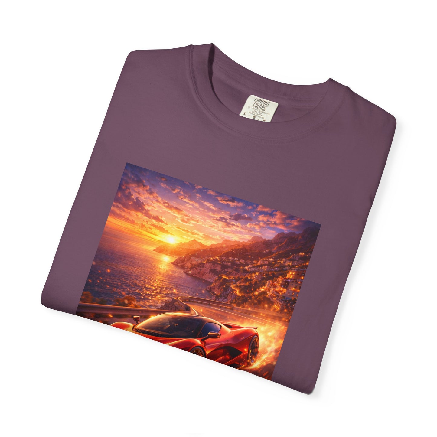 Ferrari F80- Amalfi Coast, Italy - T‑Shirt — Red Sports Car Print