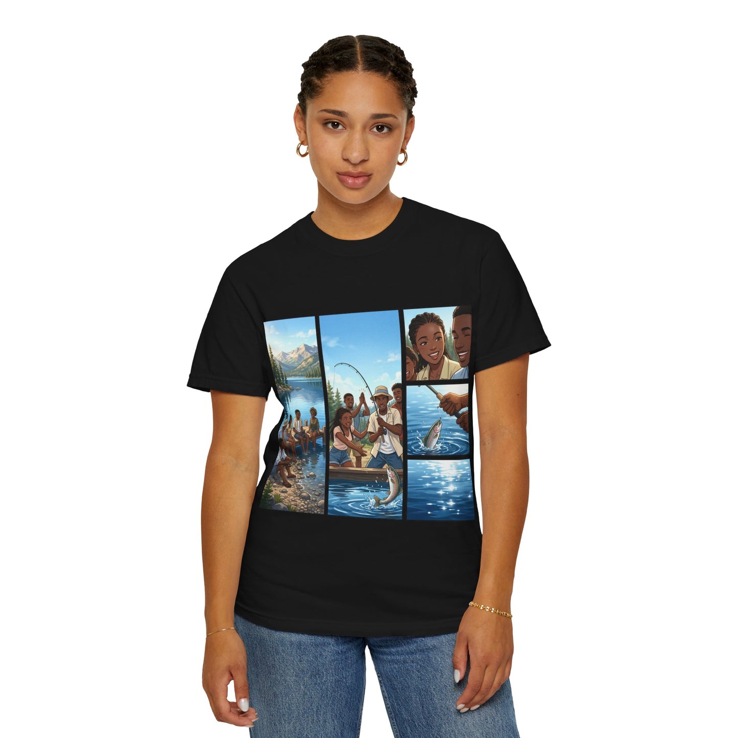ake Tahoe Fishing Moments T-Shirt — Retro Outdoors Fishing Graphic Tee