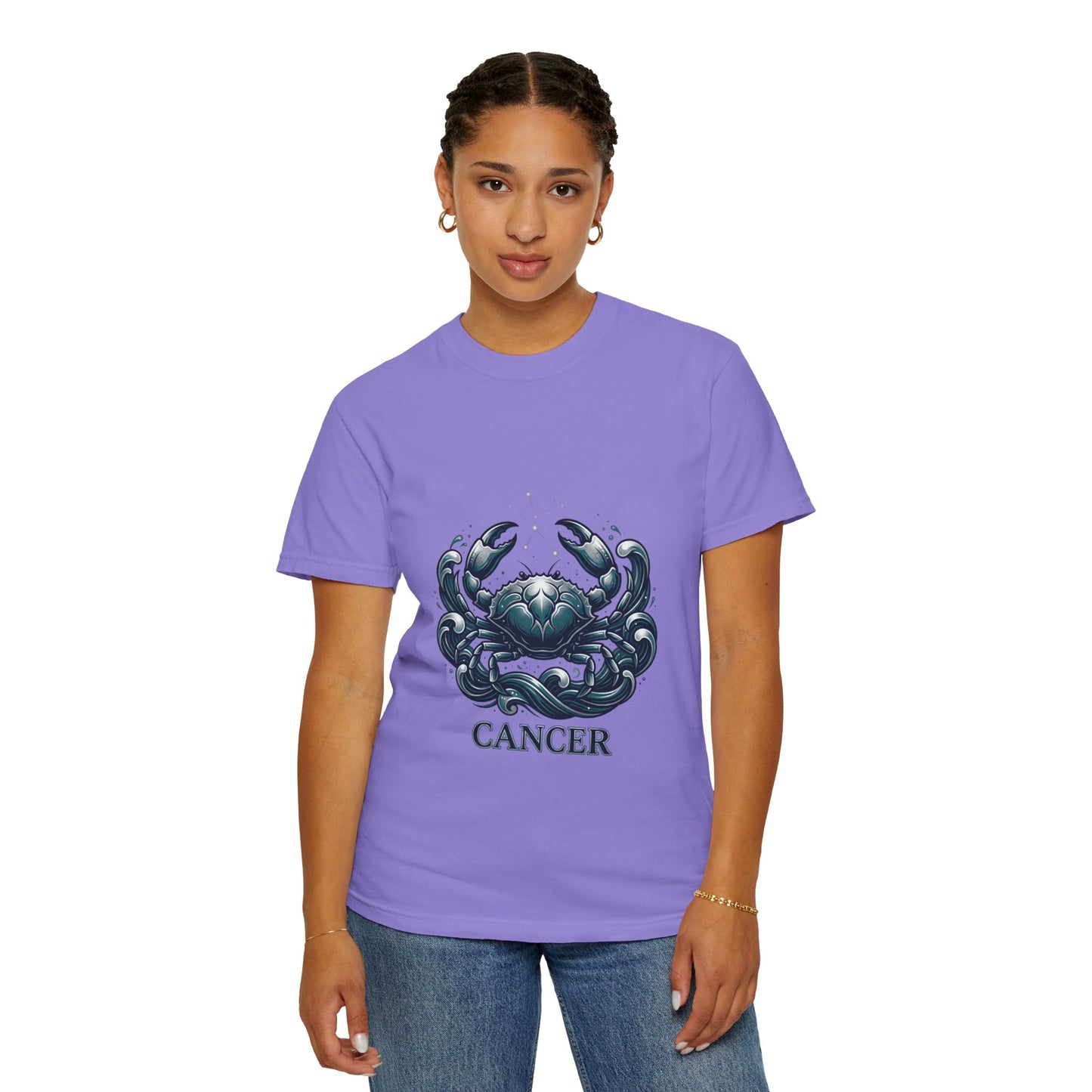 Cancer Zodiac T-Shirt — Stylized Crab Astrological Tee