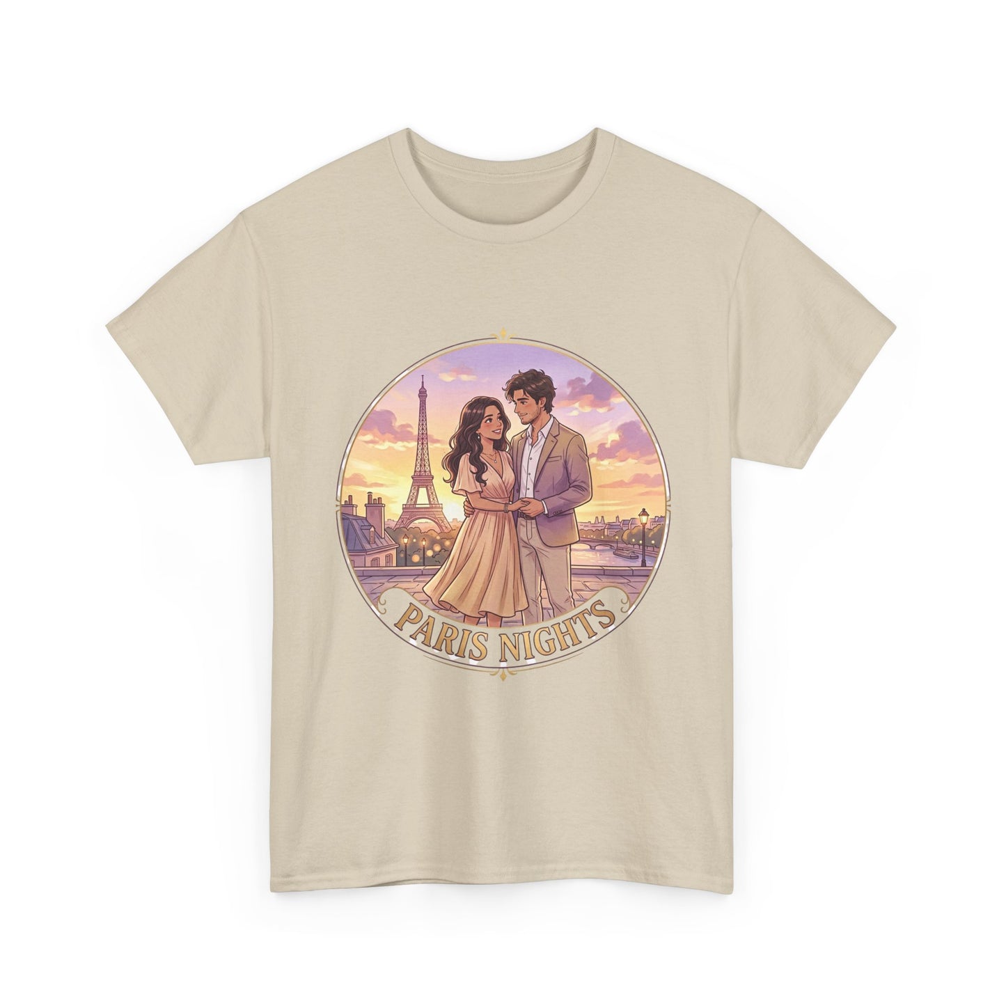Paris Nights T-Shirt — Romantic Eiffel Tower Couple Tee