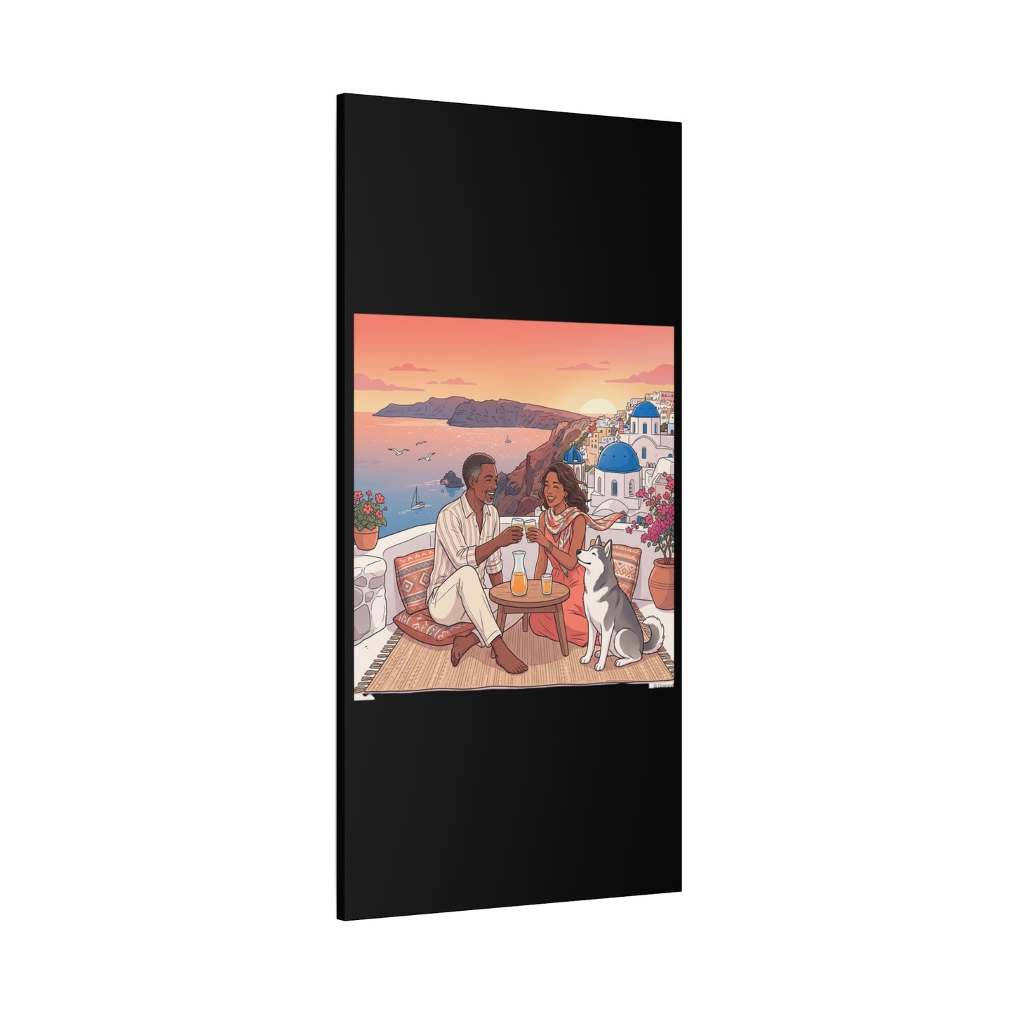 Santorini, Greece – “Sunset Serenade - Matte Canvas, Stretched, 1.25"