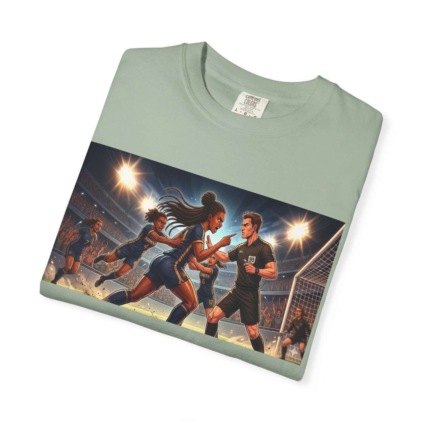 Soccer Arguing With Referee T-Shirt — Vintage Stadium Action Graphic Tee