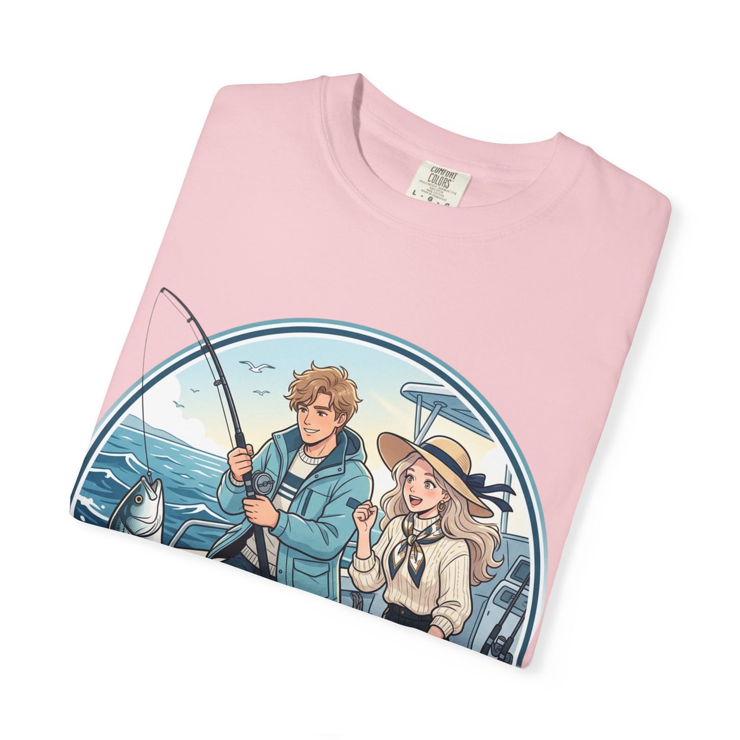 Reel Love Fishing T-Shirt — Cute Couple Anglers Graphic Tee