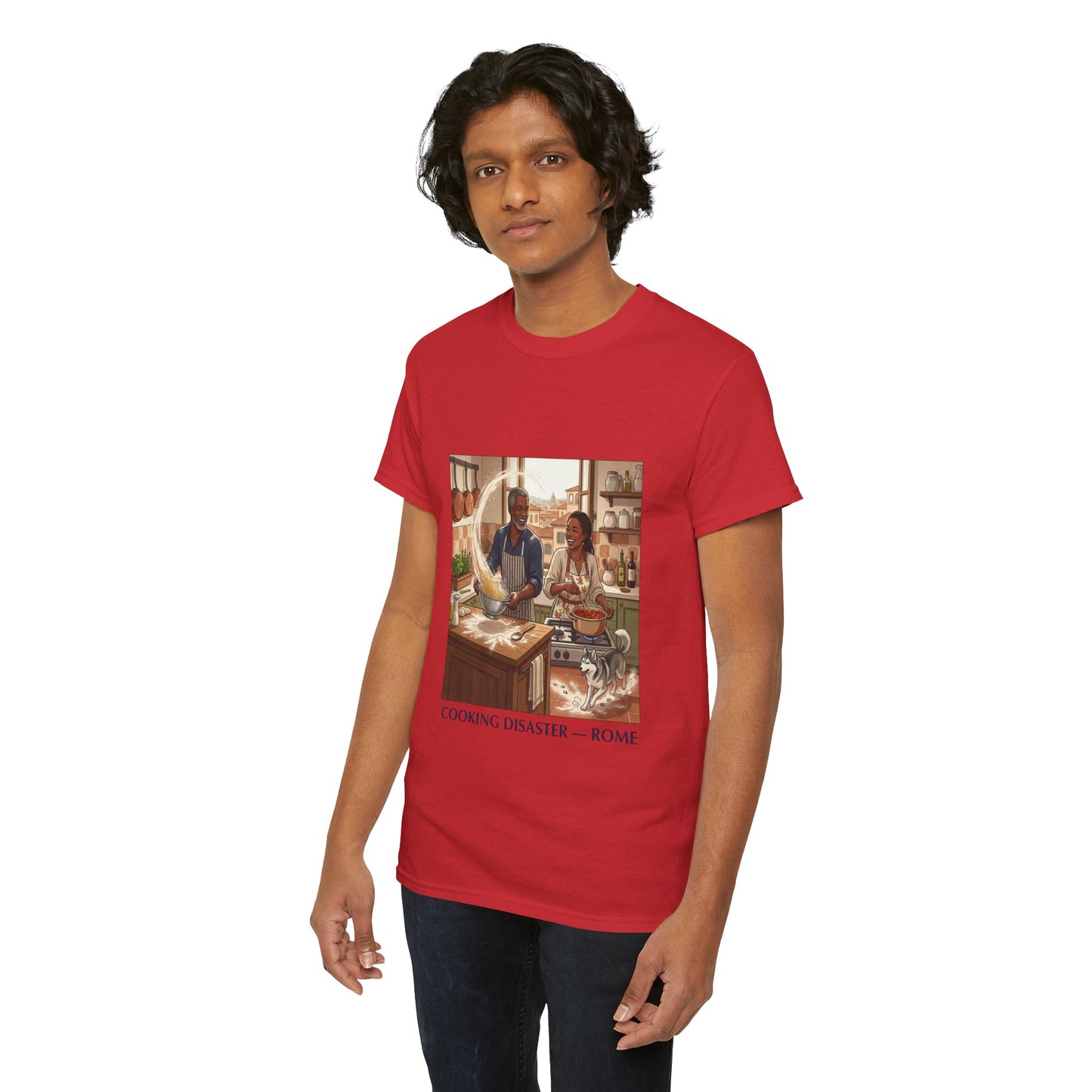 T-Shirt — 'Cooking Disaster — Rome' Illustrated Cooking Tee