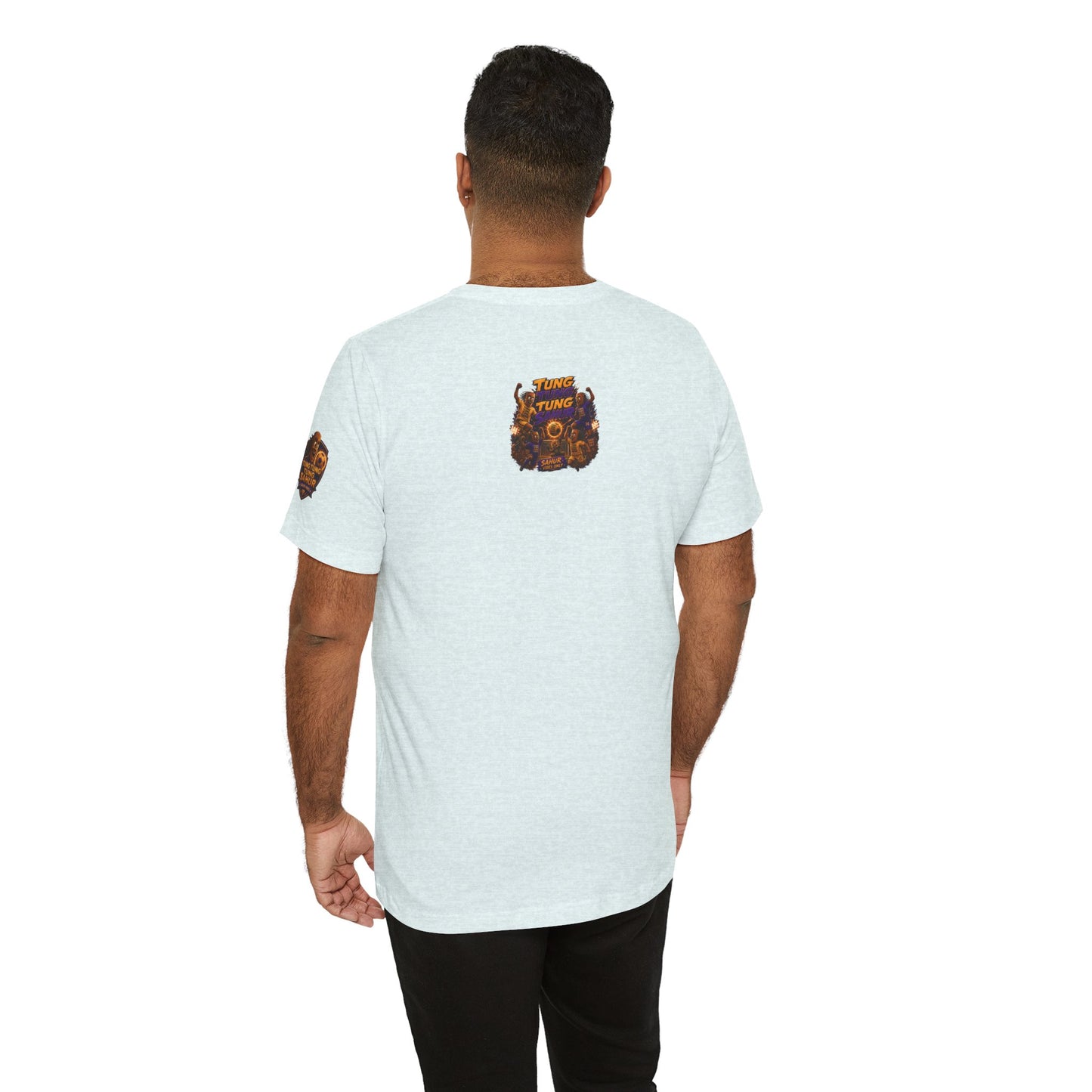 Tung Tung Tung Sahur Header Goal Soccer Action Graphic Tee — Team Court Night Design