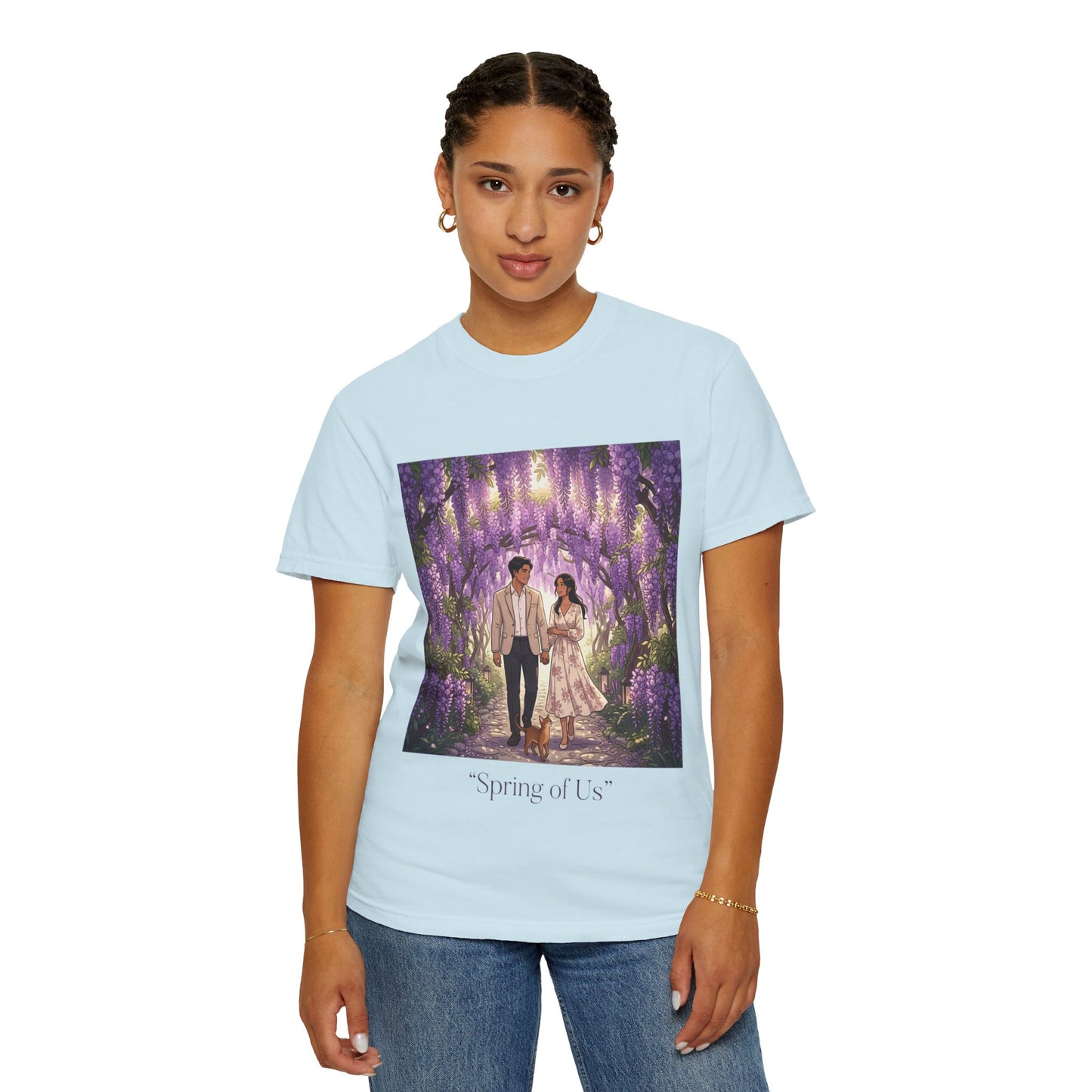 Spring of Us T-Shirt — Romantic Wisteria Couple Graphic Tee