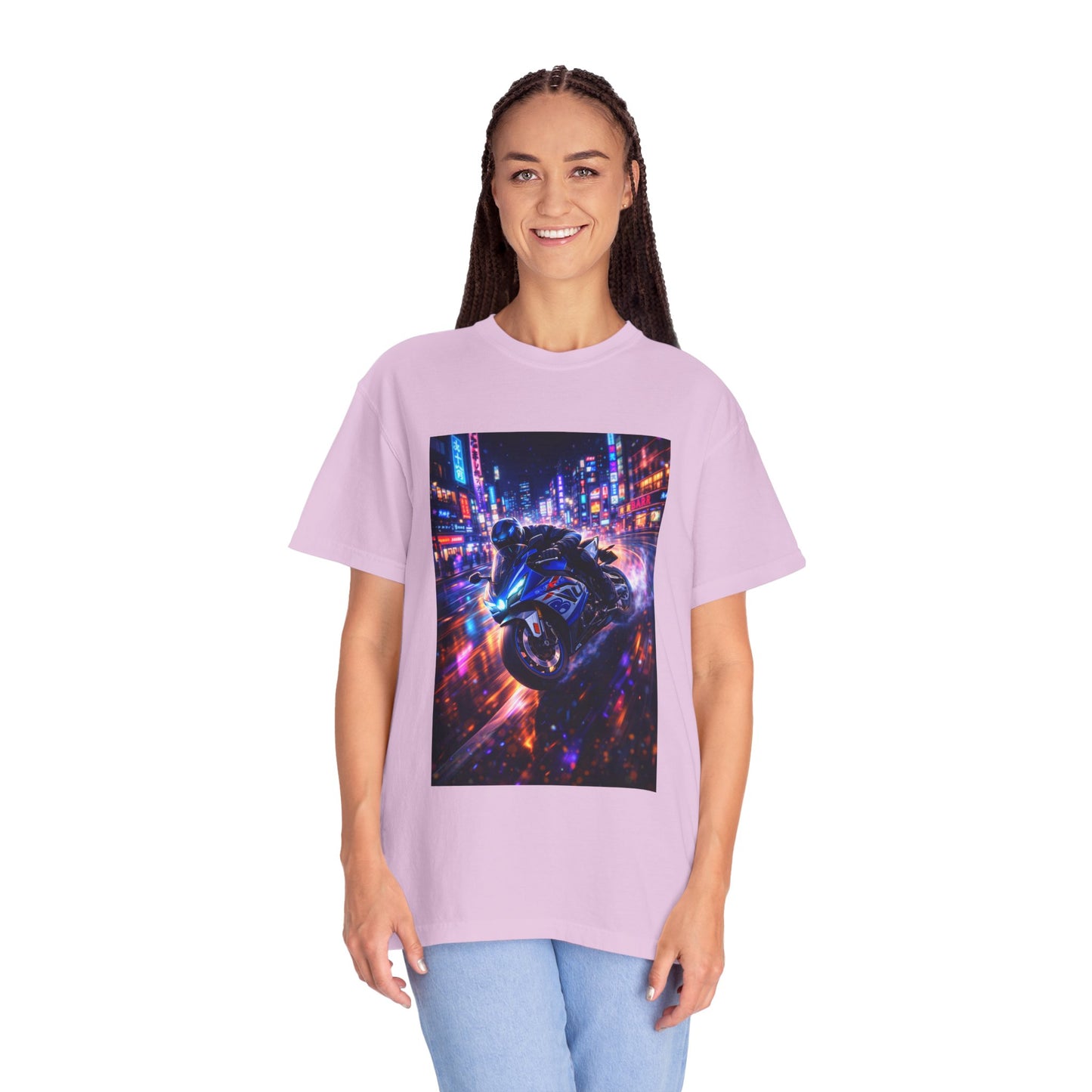 Suzuki GSX-R1000-NEON NIGHT RUN -  T-Shirt — Neon Night Rider Graphic Tee