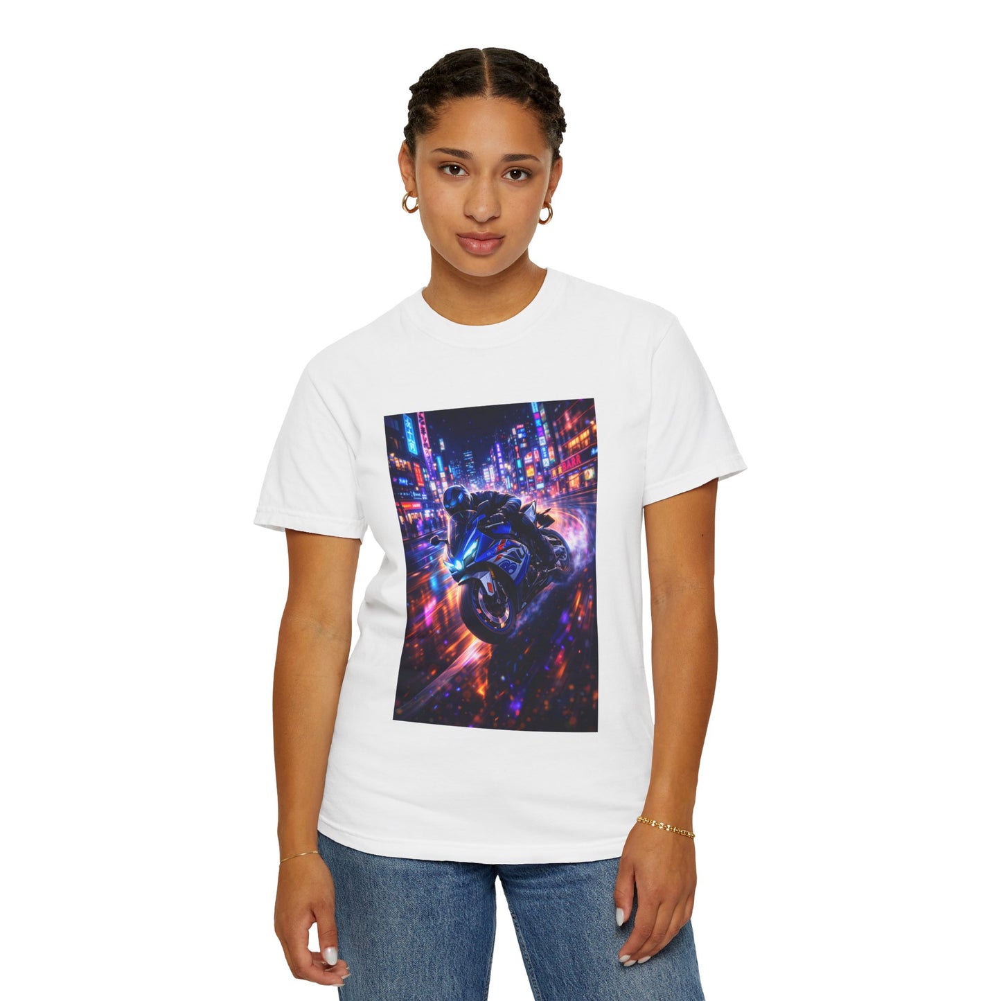 Suzuki GSX-R1000-NEON NIGHT RUN -  T-Shirt — Neon Night Rider Graphic Tee