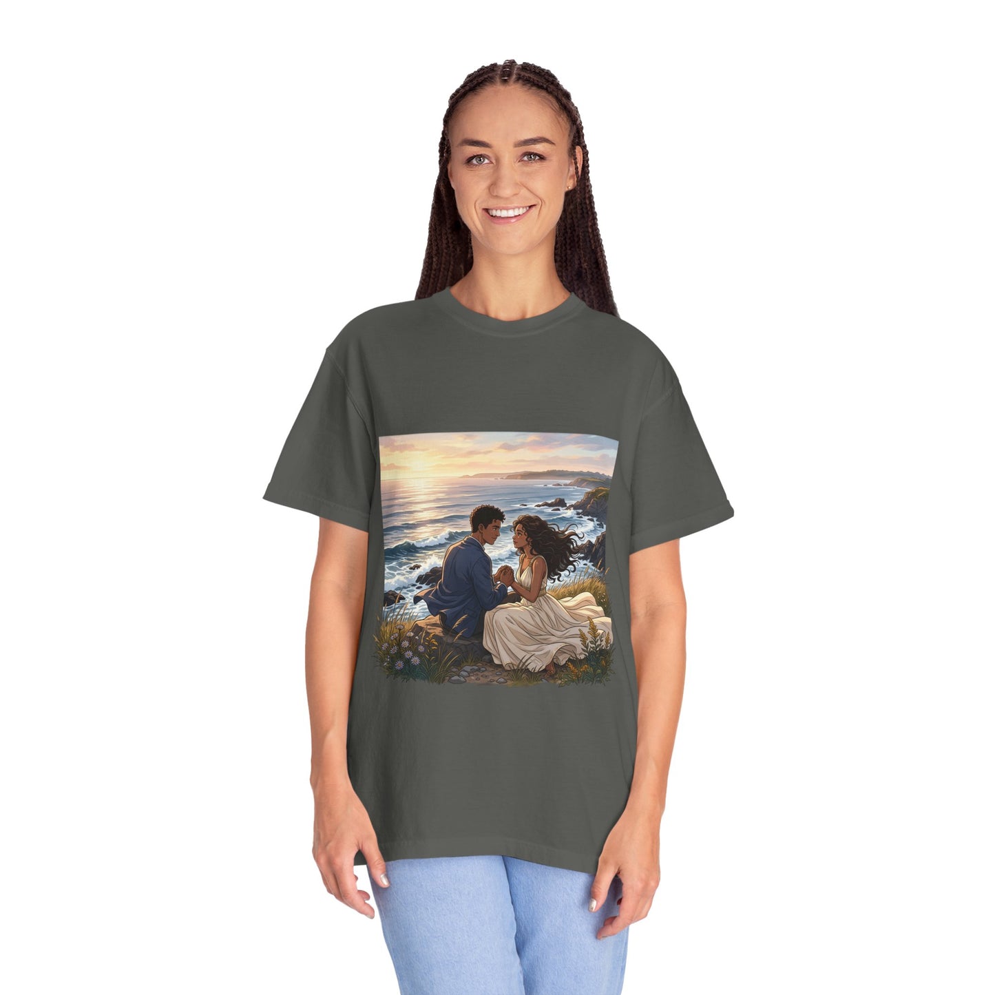 Romantic Sunset Beach Couple T-Shirt