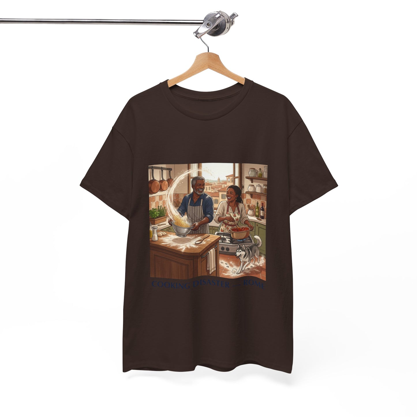 T-Shirt — 'Cooking Disaster — Rome' Illustrated Cooking Tee