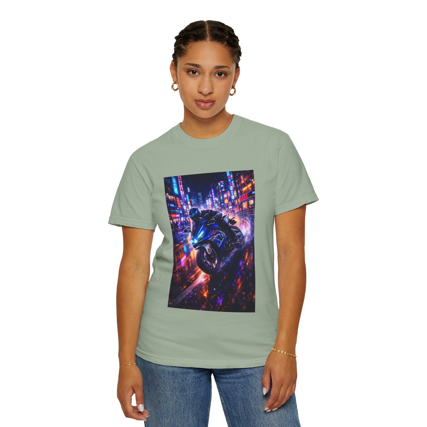 Suzuki GSX-R1000-NEON NIGHT RUN -  T-Shirt — Neon Night Rider Graphic Tee