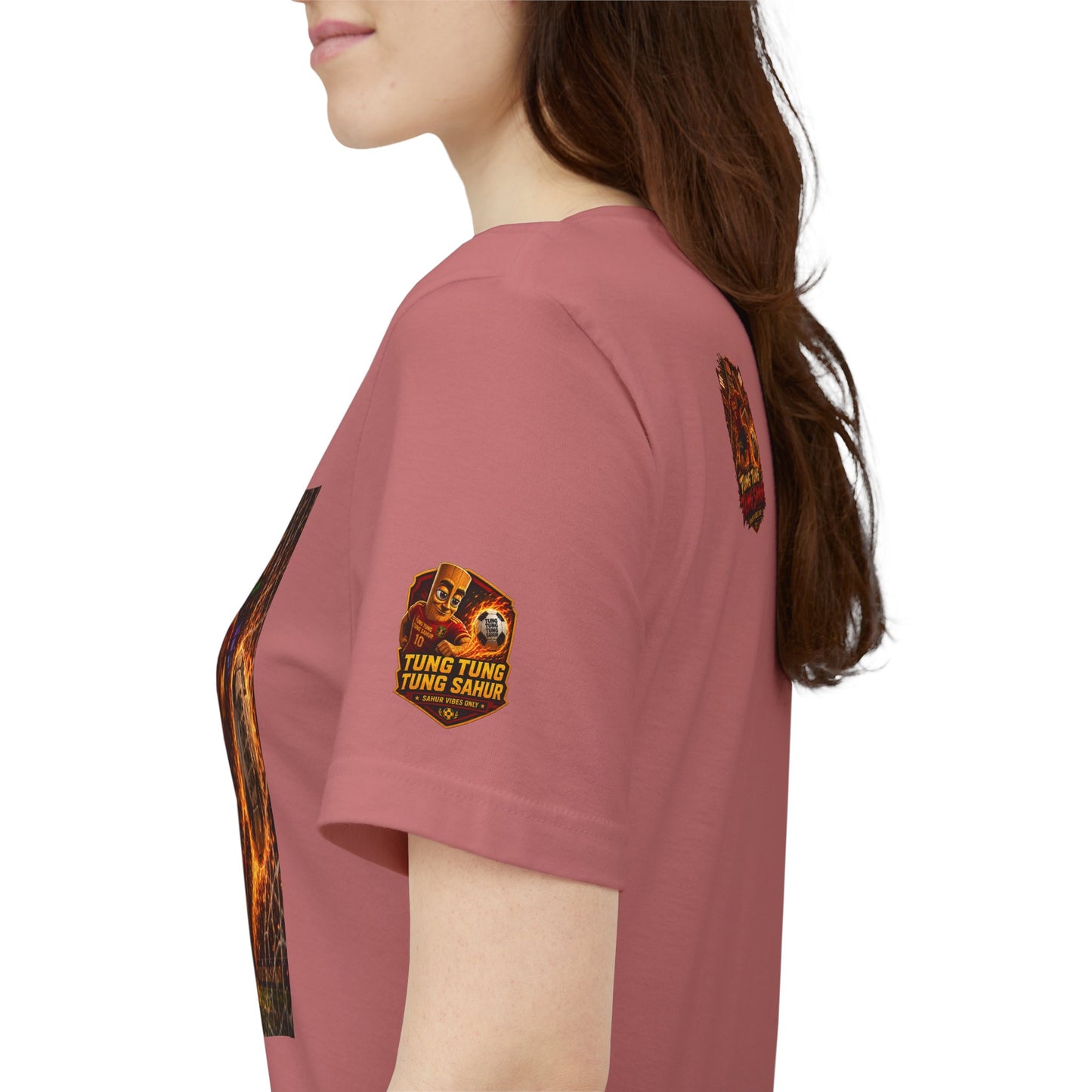 Tung Tung Tung Sahur Soccer Kick Firestorm Graphic Tee — ‘Goal’ Animated Kick Design