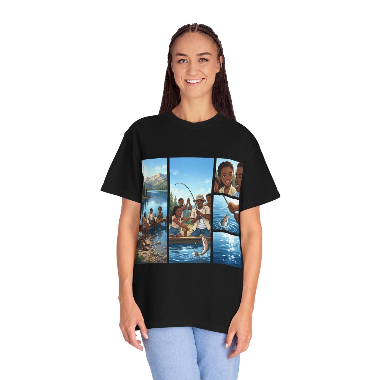 ake Tahoe Fishing Moments T-Shirt — Retro Outdoors Fishing Graphic Tee