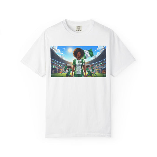 Commander- Female- Nigerian Soccer Player Stadium  - T-shirt - Graphic Tee