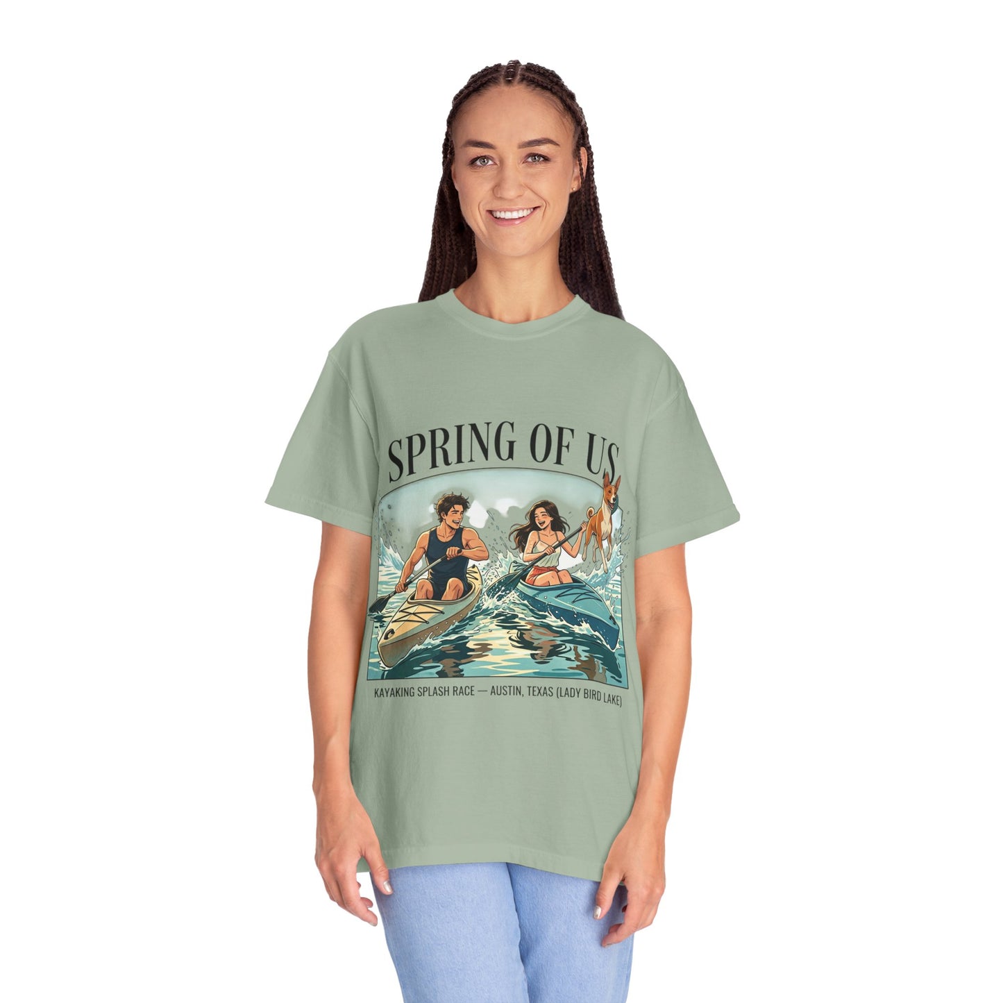 Spring of Us Kayaking T-Shirt — Retro Outdoor Adventure Tee