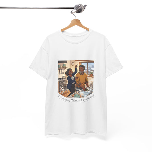Dishwashing Dance Tee — Couple Kitchen Graphic T-Shirt