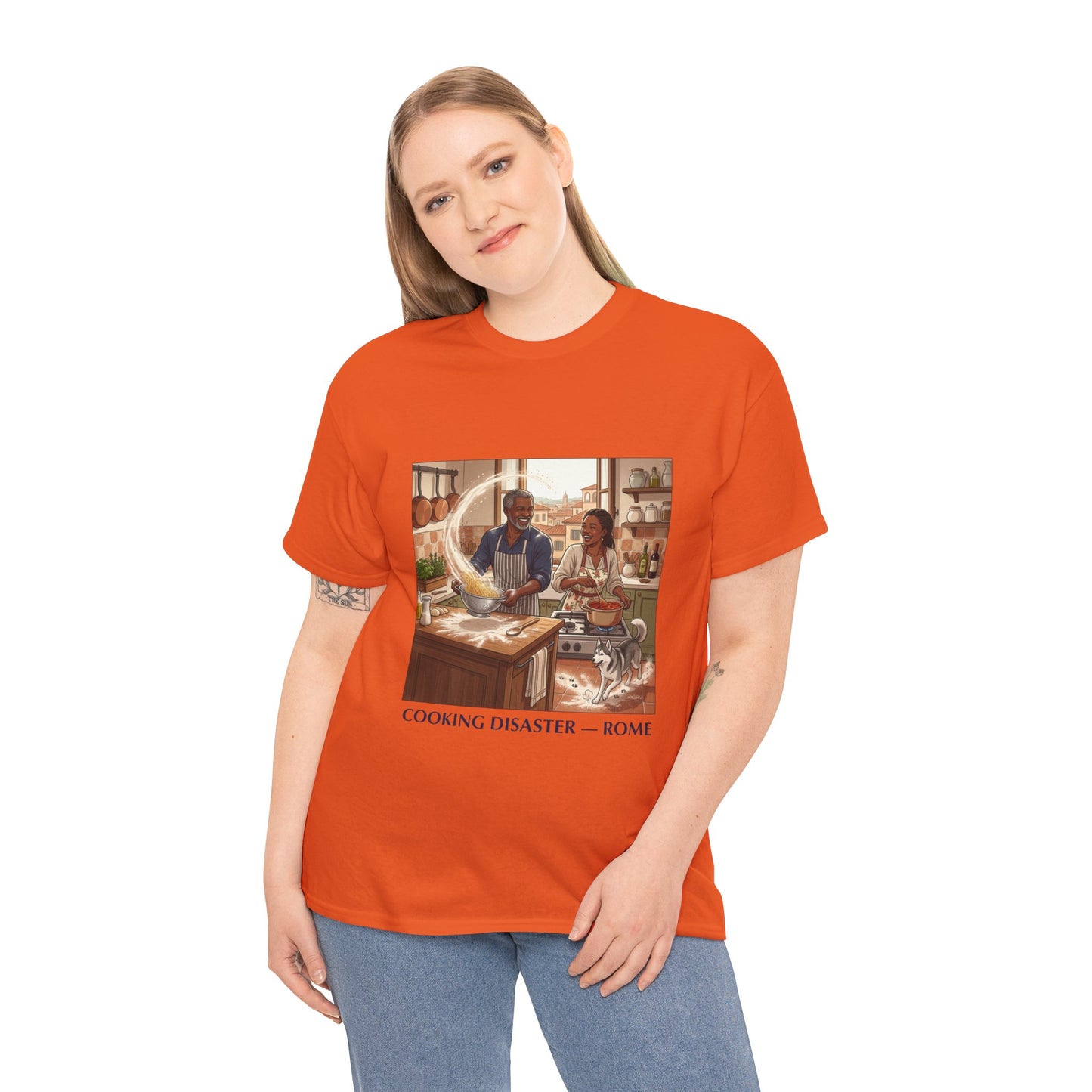 T-Shirt — 'Cooking Disaster — Rome' Illustrated Cooking Tee