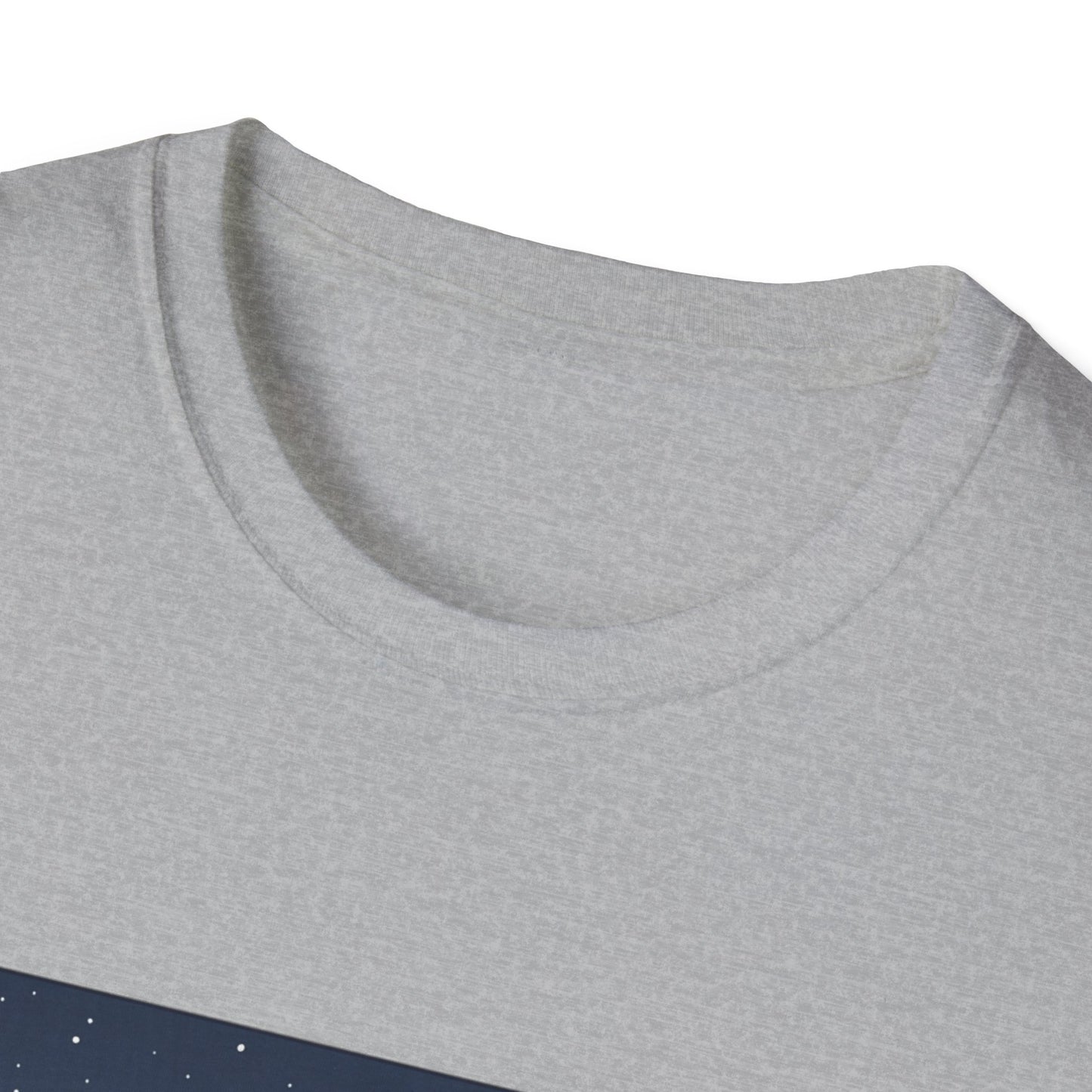 Winter String Lights Stroll T-Shirt — Cozy Holiday Street Scene Graphic Tee