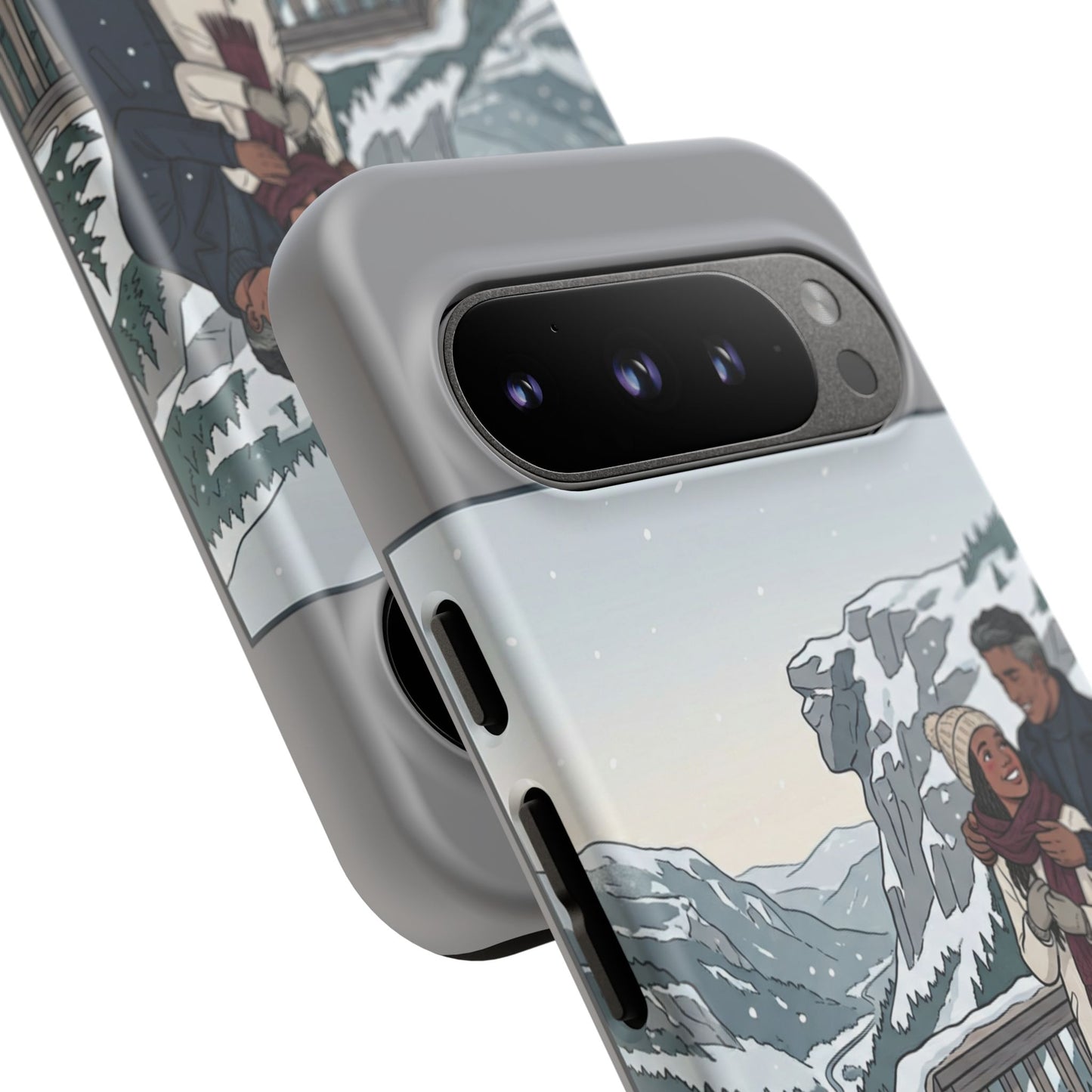 Winter Scenic Phone Case — Franconia Notch NH Couples & Husky Design