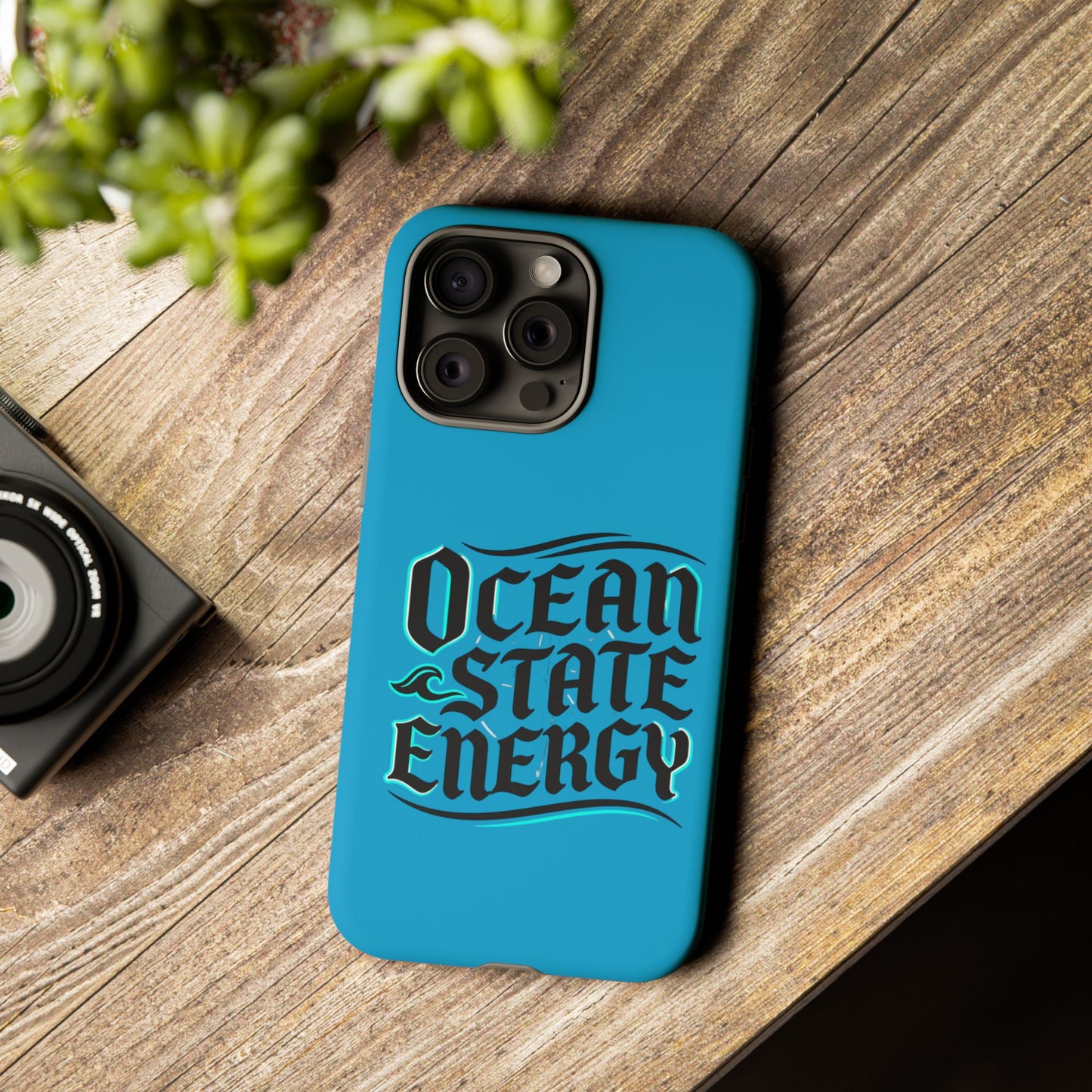 Ocean State Energy Phone Case — Tough Protective iPhone Cover with Nautical Script