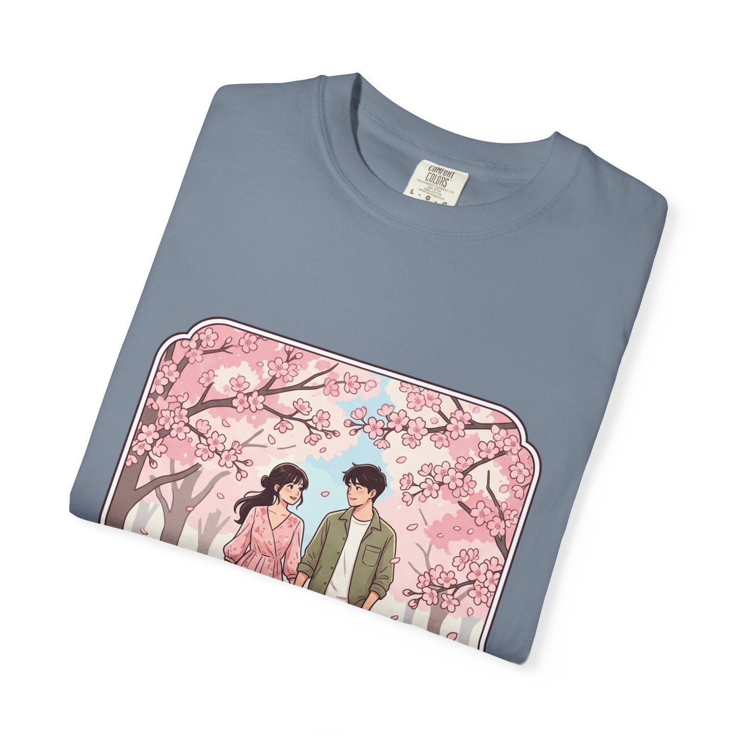 Spring in Japan T-Shirt — Cherry Blossom Couple Graphic Tee