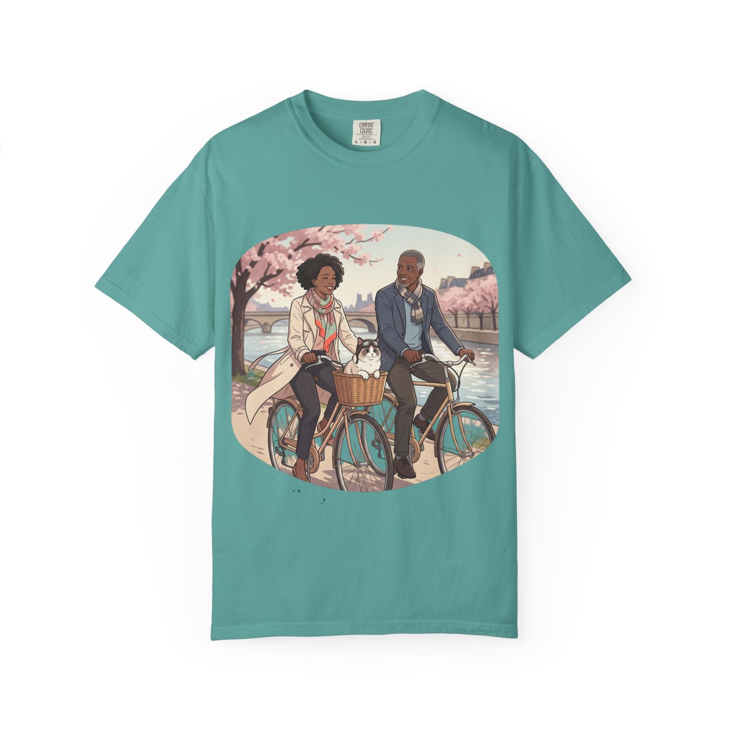 Couples Cherry Blossom Bike Ride T-Shirt