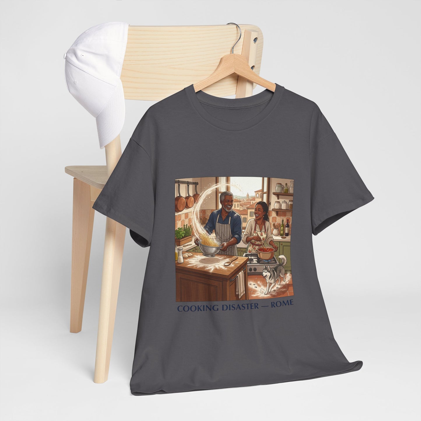 T-Shirt — 'Cooking Disaster — Rome' Illustrated Cooking Tee
