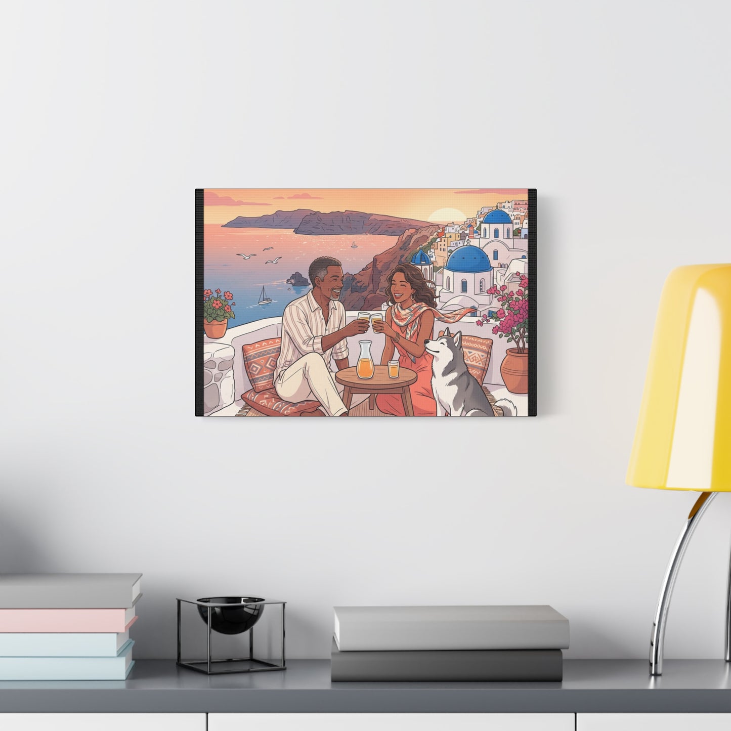 Santorini, Greece – “Sunset Serenade - Matte Canvas, Stretched, 1.25"