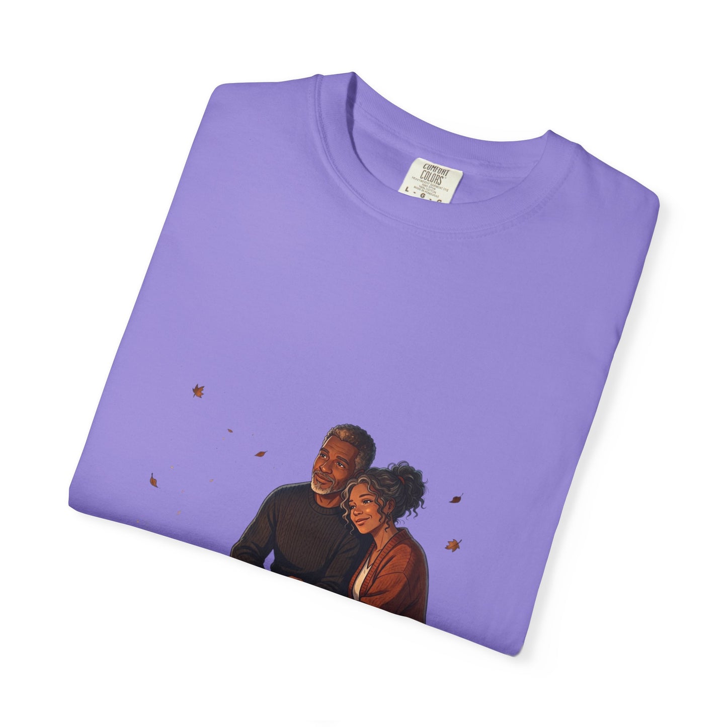 Midnight Firelight T-Shirt — Cozy Couple Campfire Graphic Tee