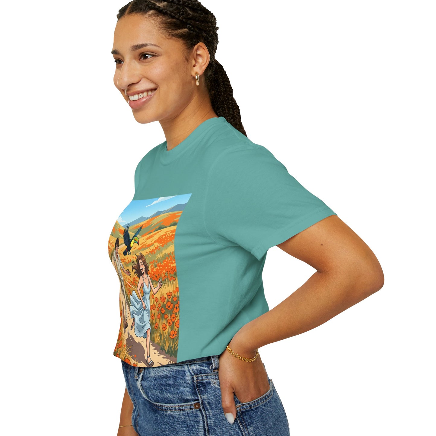 Spring of Us T-Shirt — Romantic Field Illustration Tee