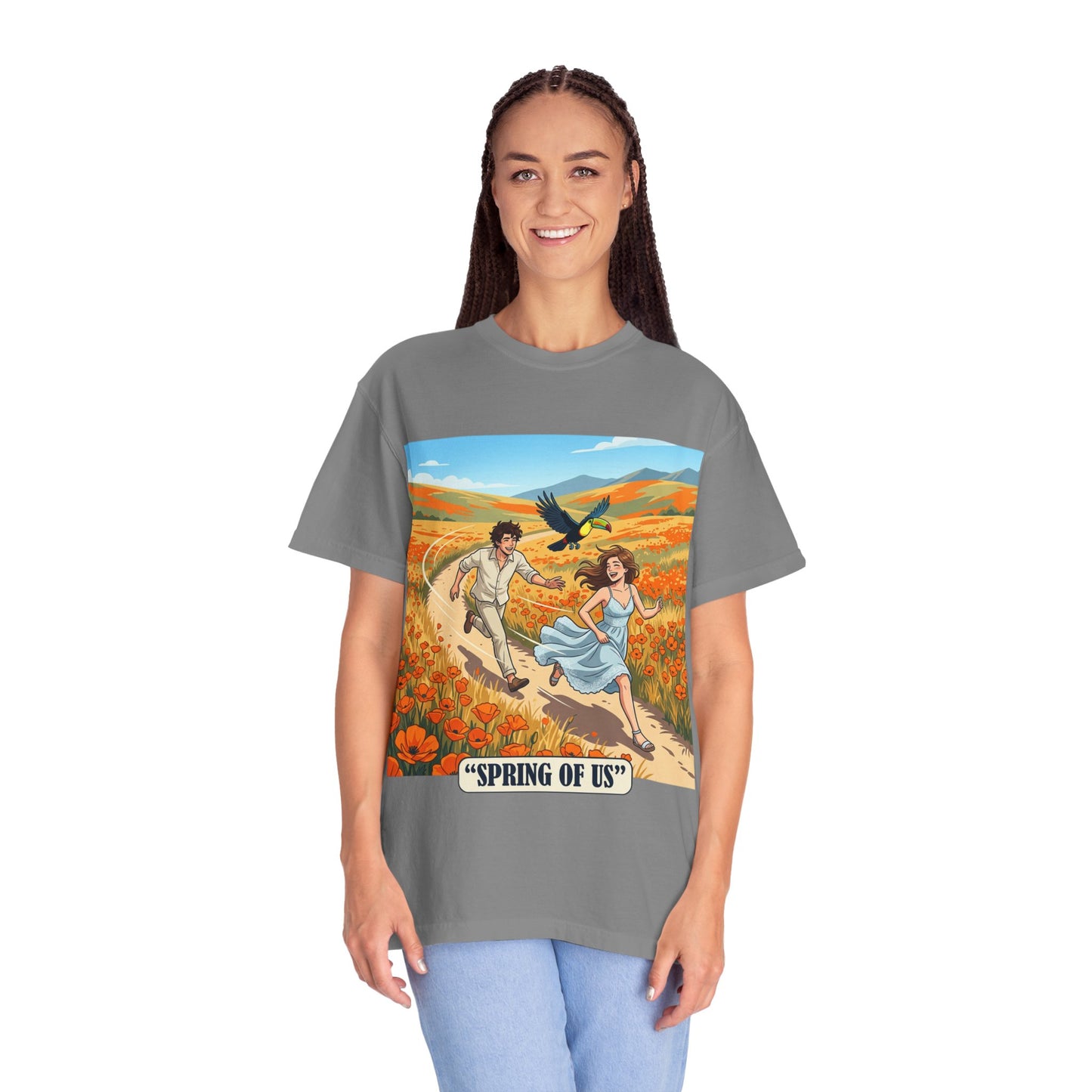 Spring of Us T-Shirt — Romantic Field Illustration Tee