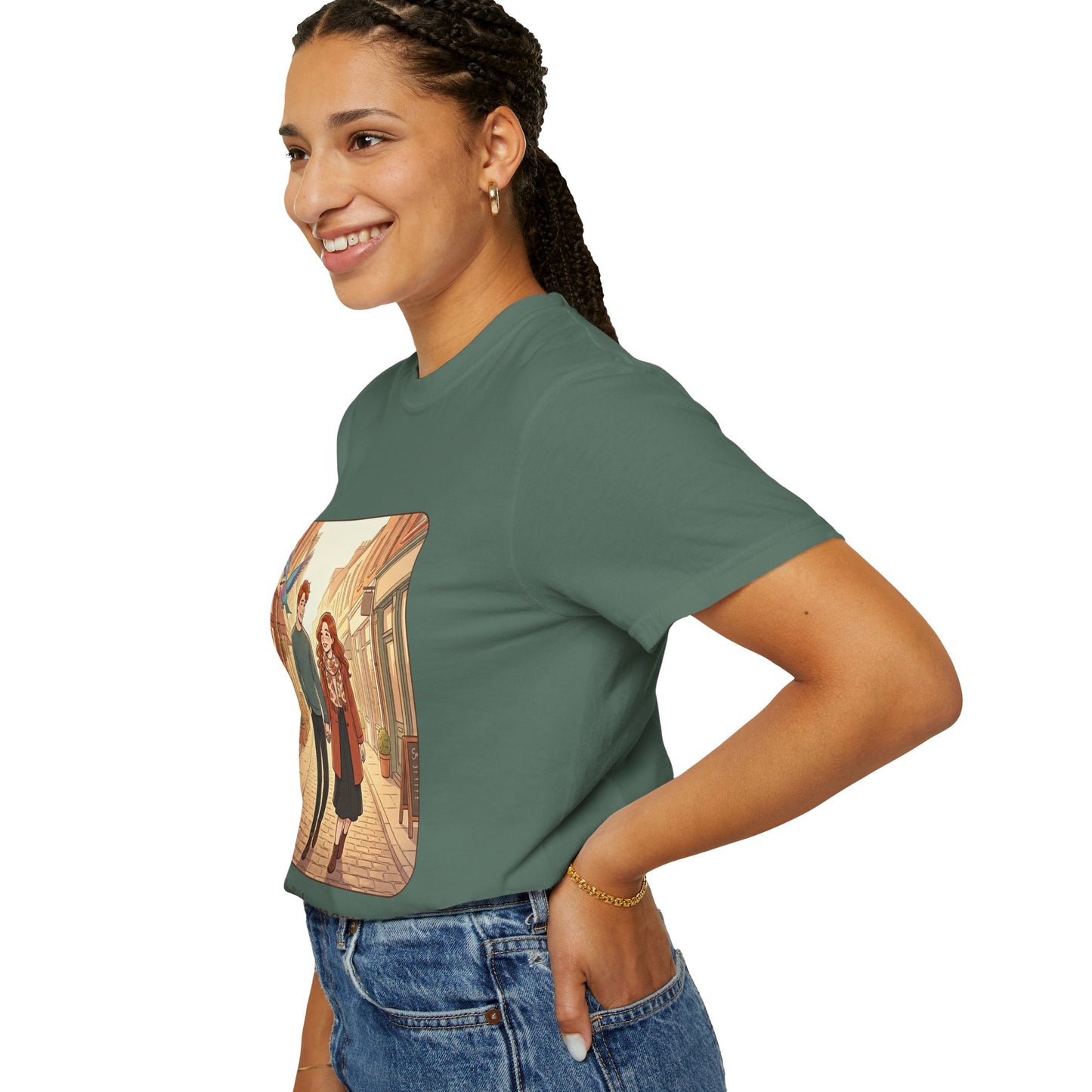 Romantic Stroll T-Shirt — “It’s the little moments” Couple Illustration Tee
