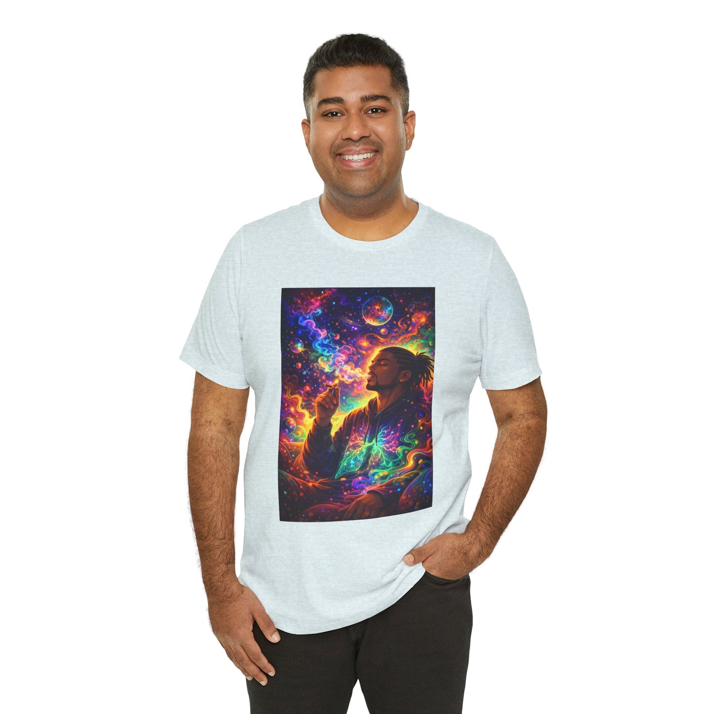 Psychedelic Session T-Shirt — Cosmic Portrait Graphic Tee