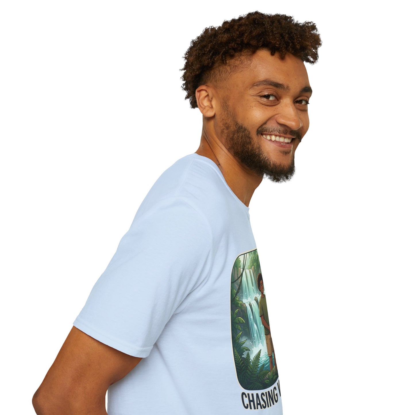 Chasing Waterfalls T-Shirt — Couple Adventure Graphic Tee