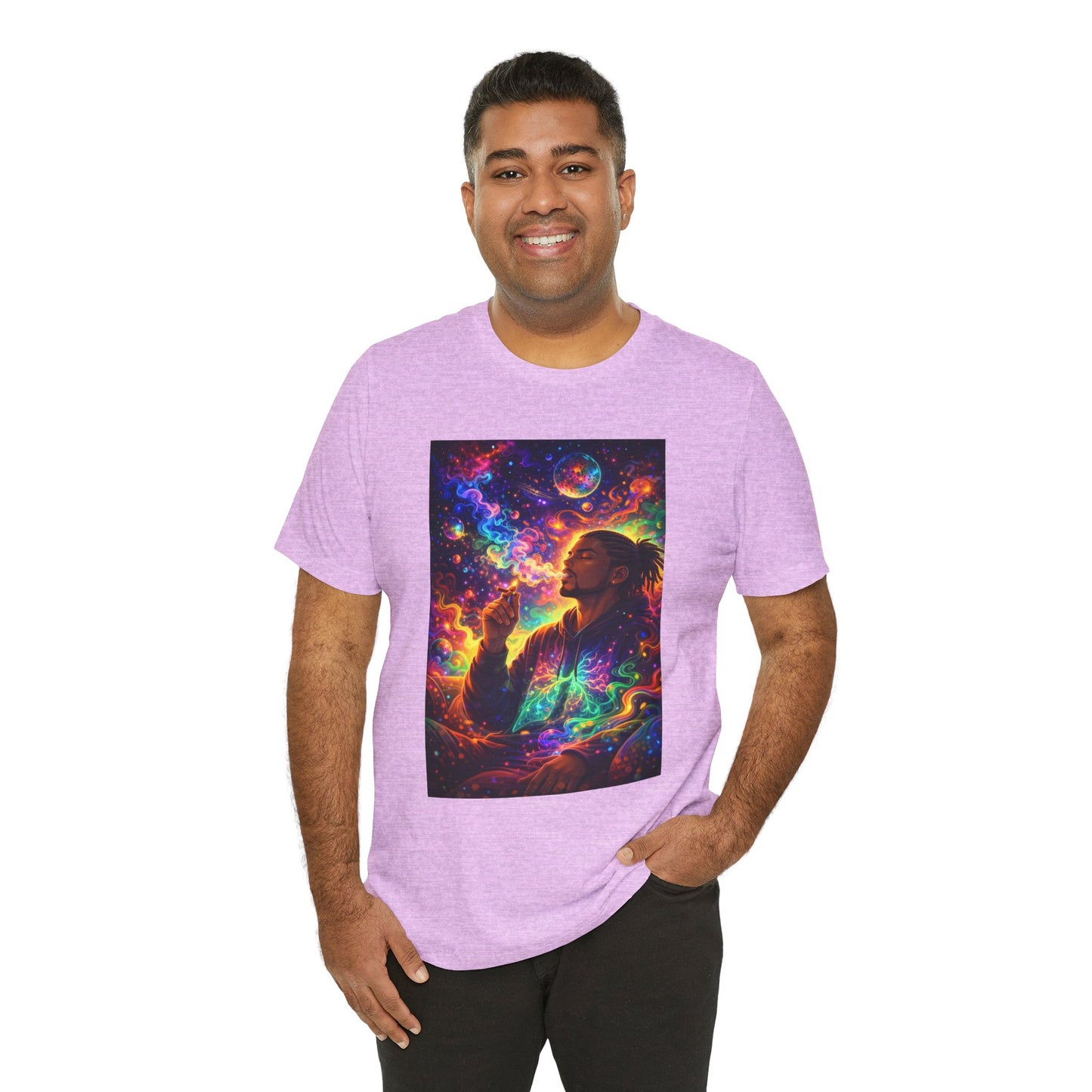 Psychedelic Session T-Shirt — Cosmic Portrait Graphic Tee