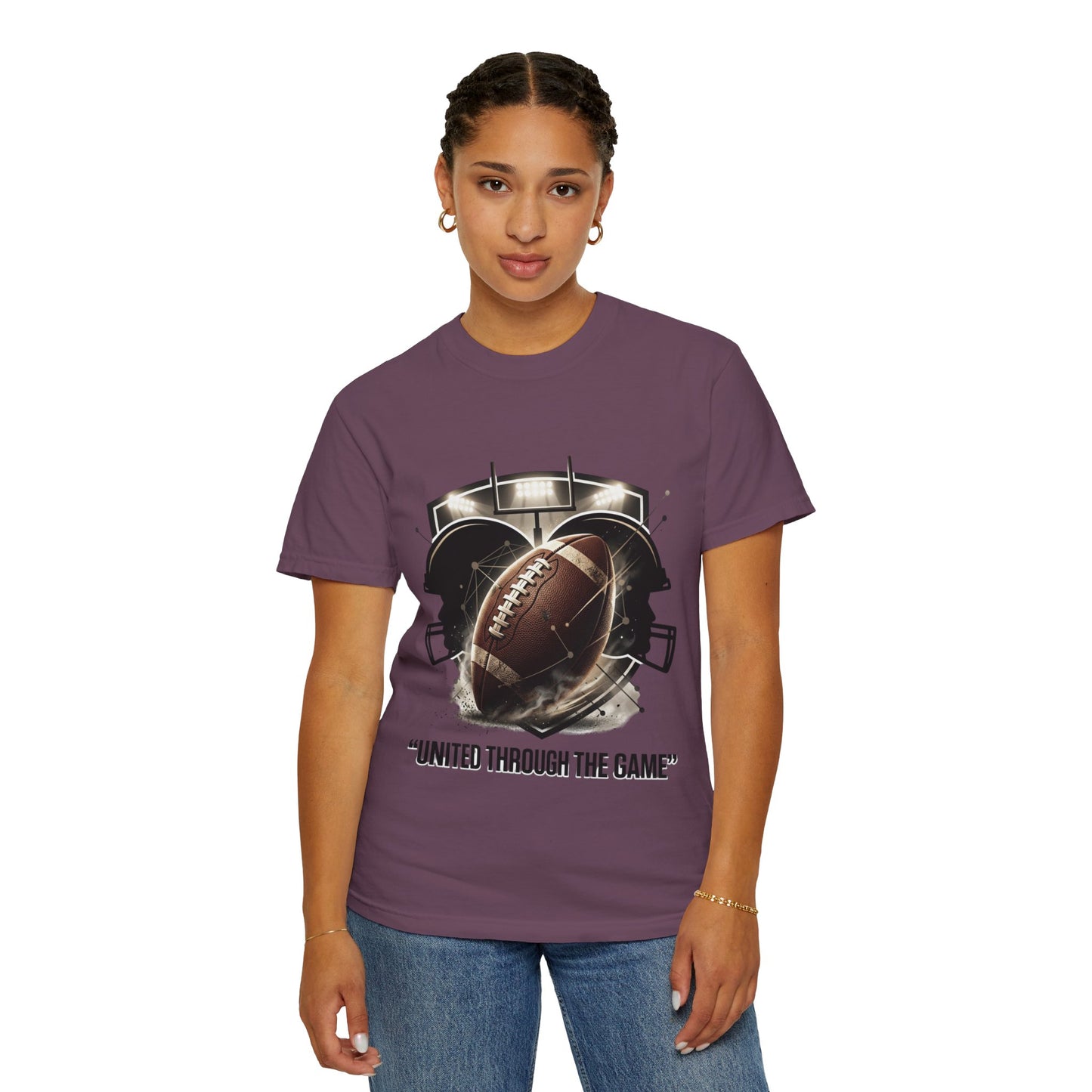 Football T-Shirt — "United Through the Game" Team Spirit Tee