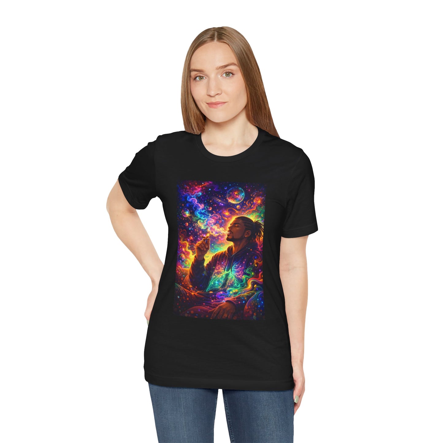 Psychedelic Session T-Shirt — Cosmic Portrait Graphic Tee