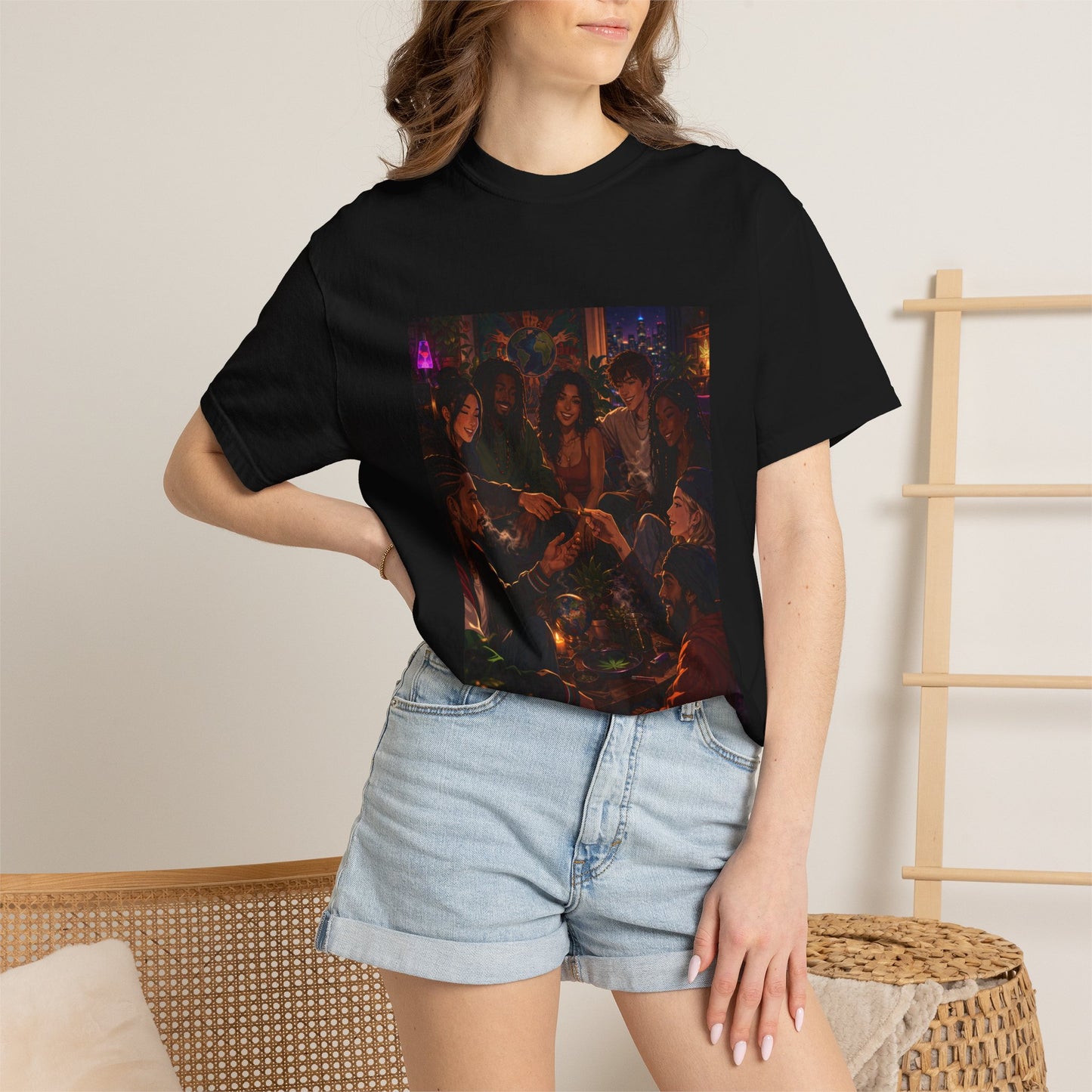OUR MEMORIES - Vintage Night Party Scene T-Shirt